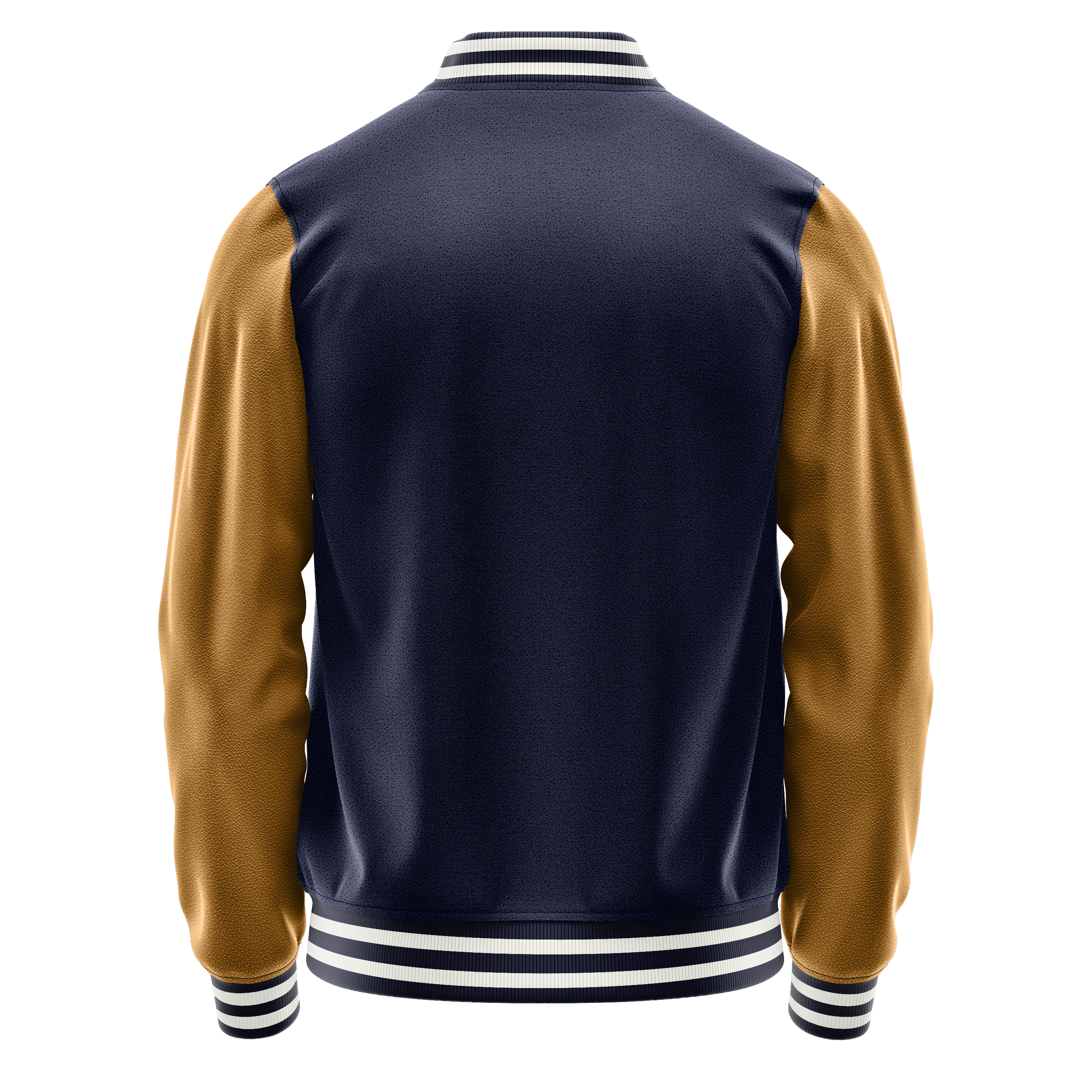 Custom Navy Varsity Jacket Khaki Leather Sleeves JG11221118