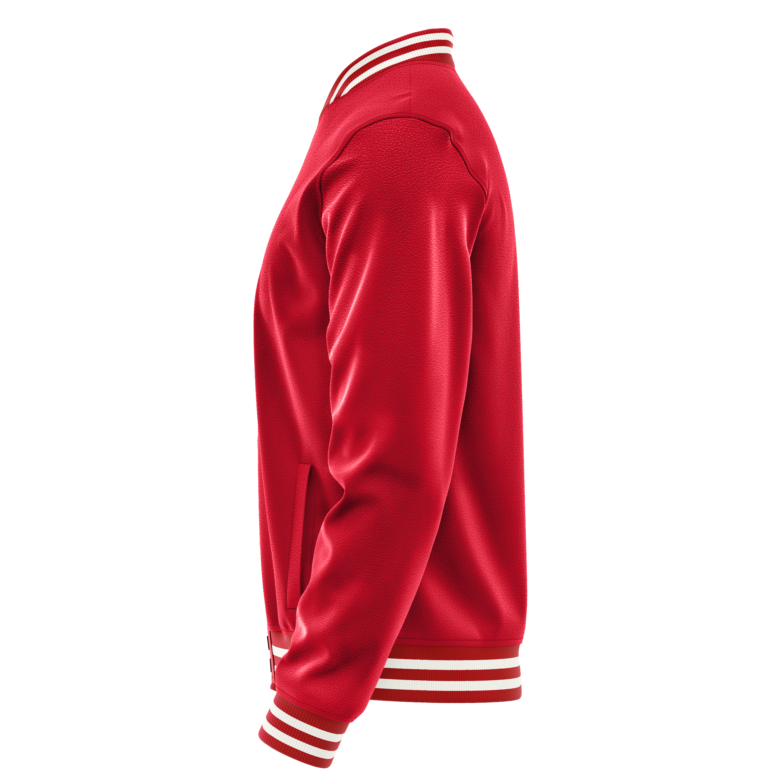 Custom Red Varsity Jacket Red Leather Sleeves JG14141418