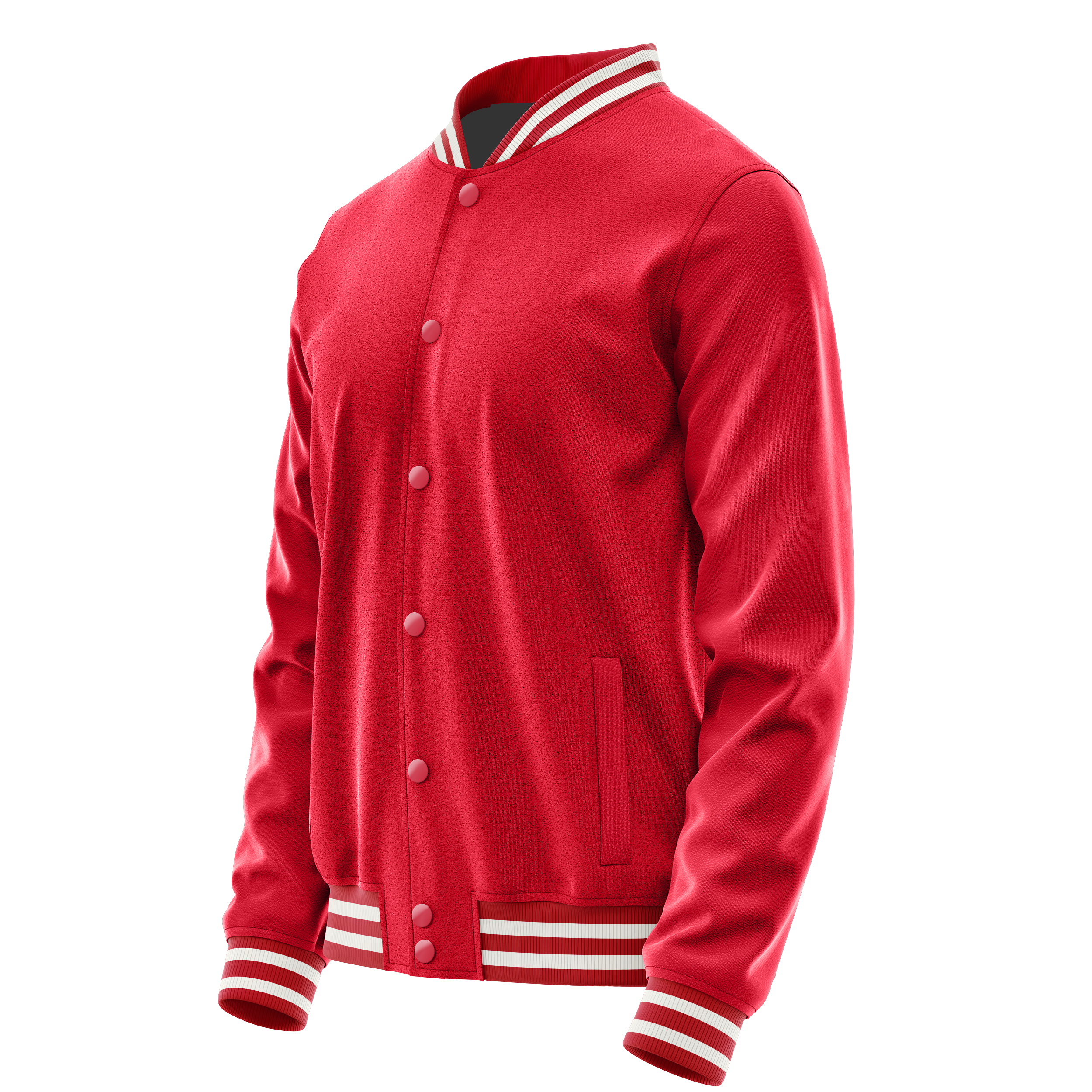 Custom Red Varsity Jacket Red Leather Sleeves JG14141418