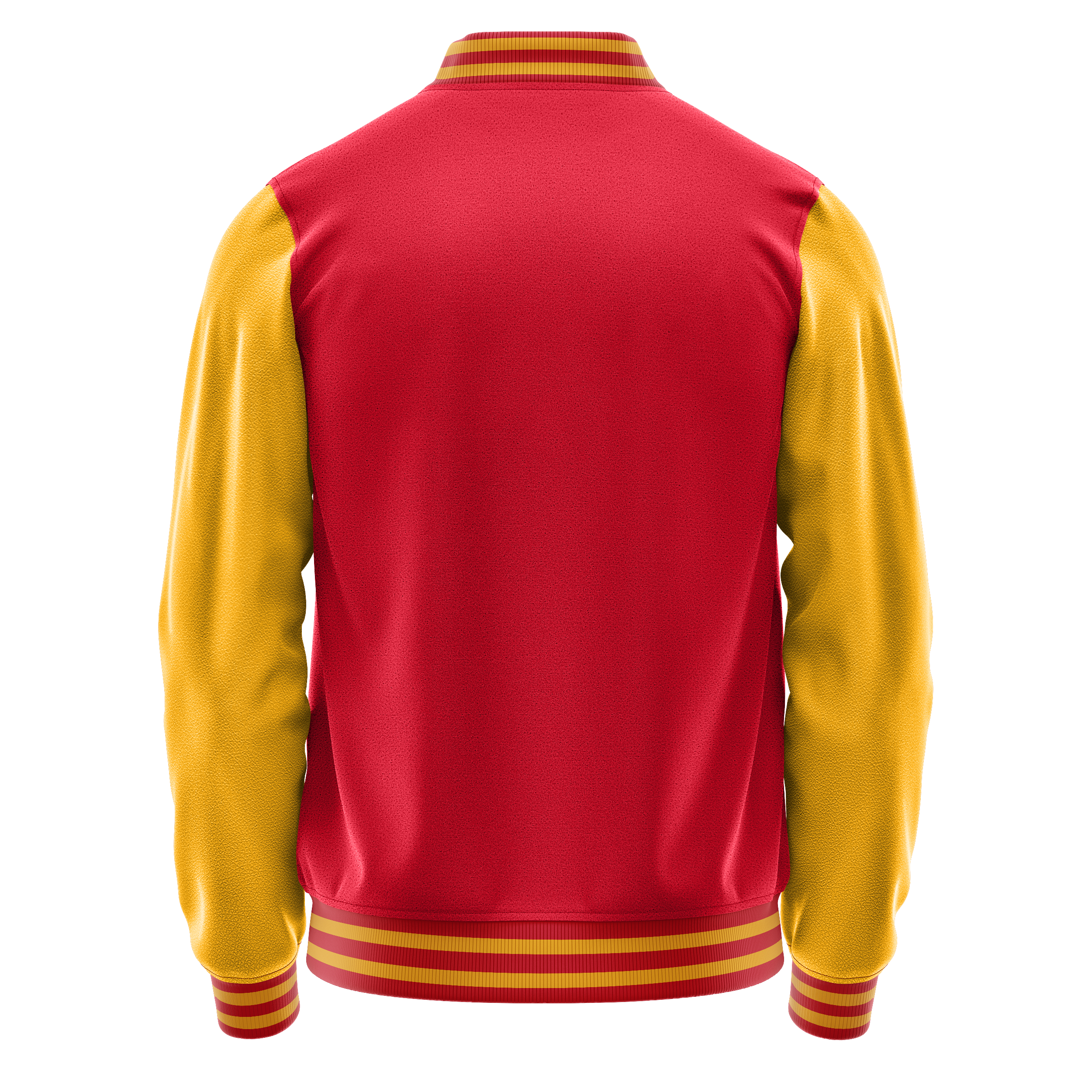 Custom Red Varsity Jacket Yellow Leather Sleeves JG14191419