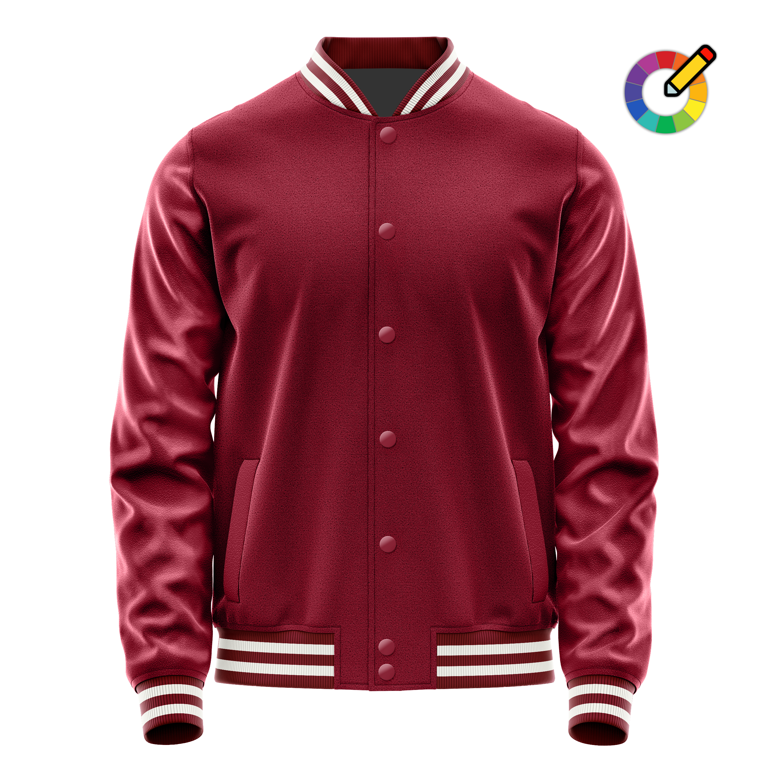 Custom Crimson Red Varsity Jacket Crimson Red Leather Sleeves JG15151518