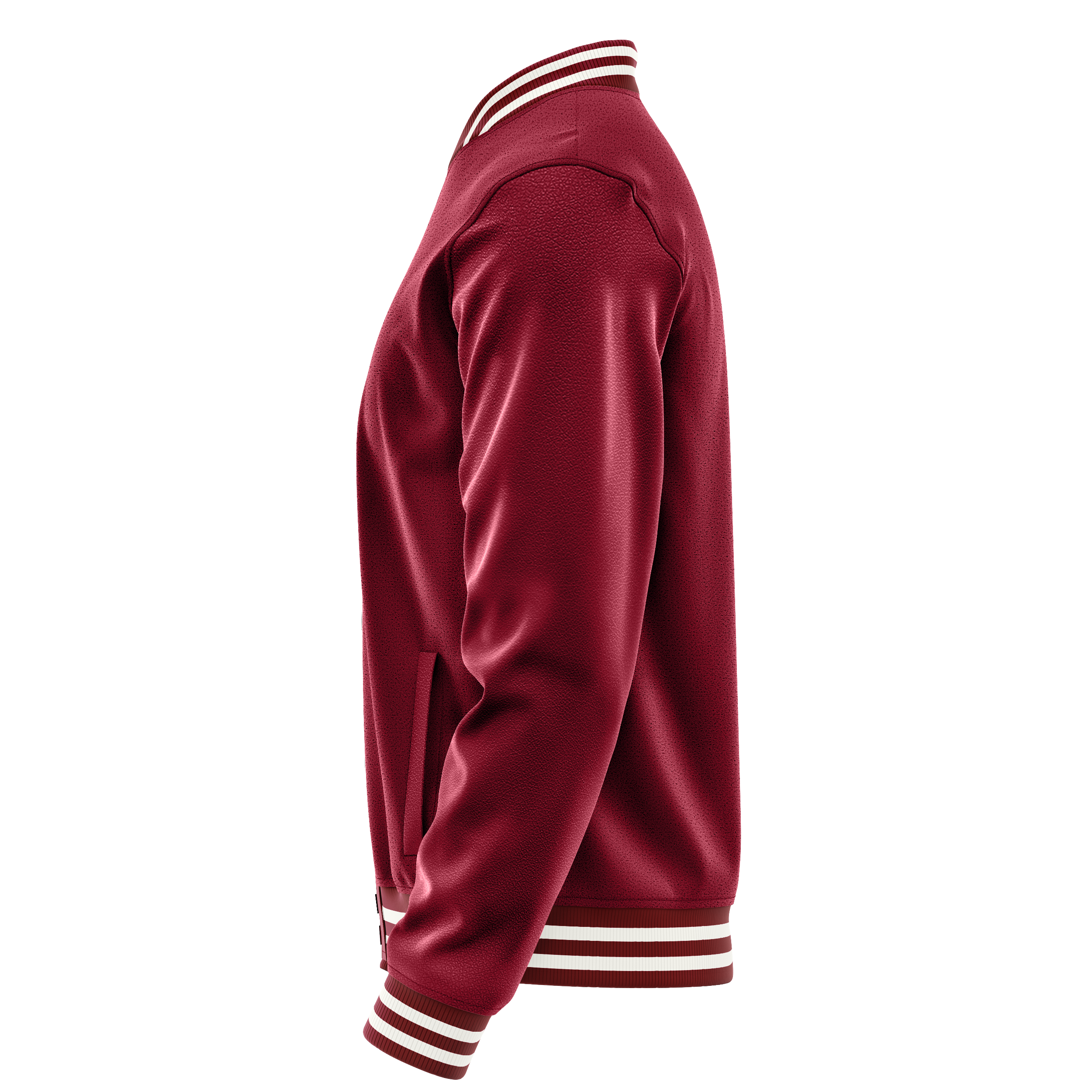 Custom Crimson Red Varsity Jacket Crimson Red Leather Sleeves JG15151518