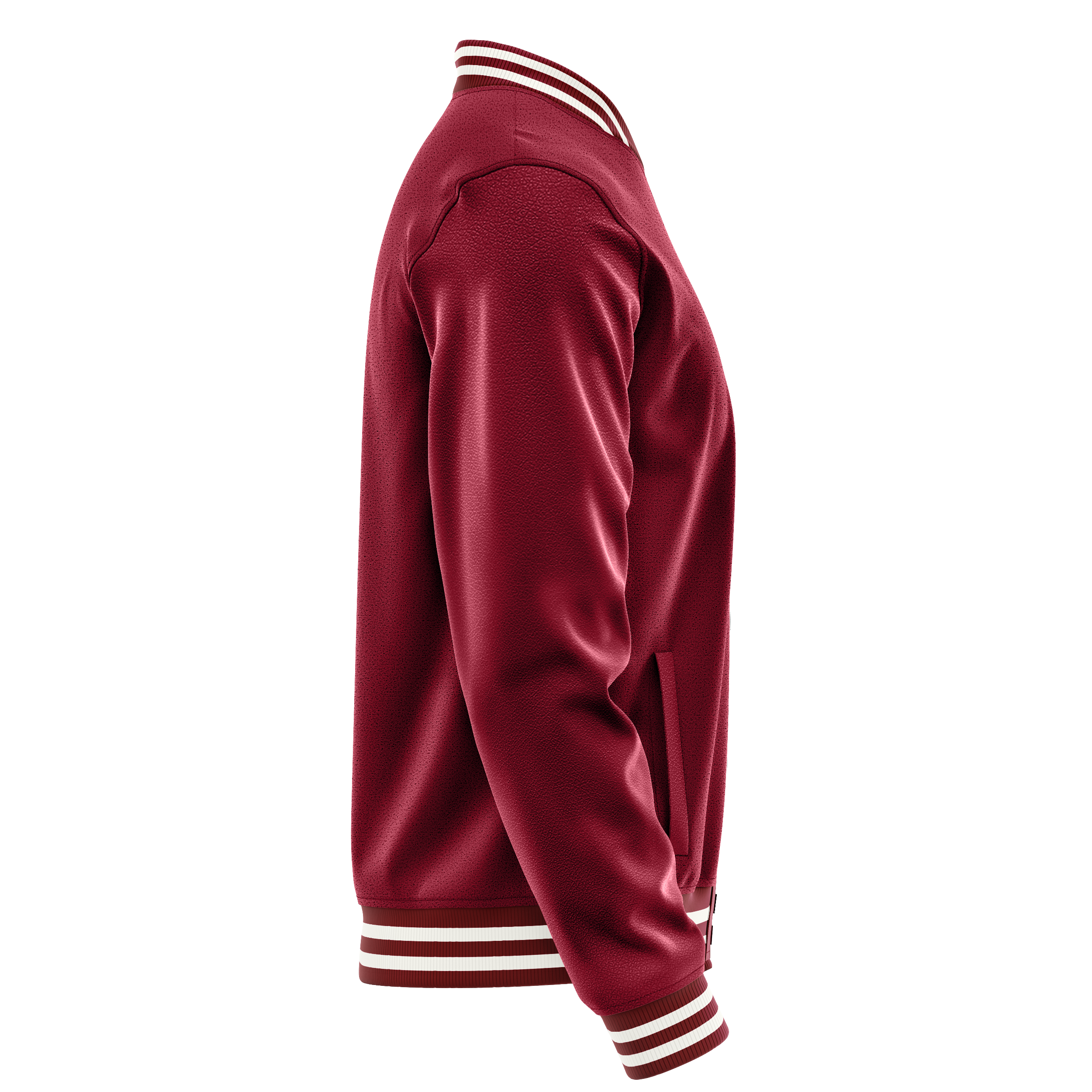 Custom Crimson Red Varsity Jacket Crimson Red Leather Sleeves JG15151518