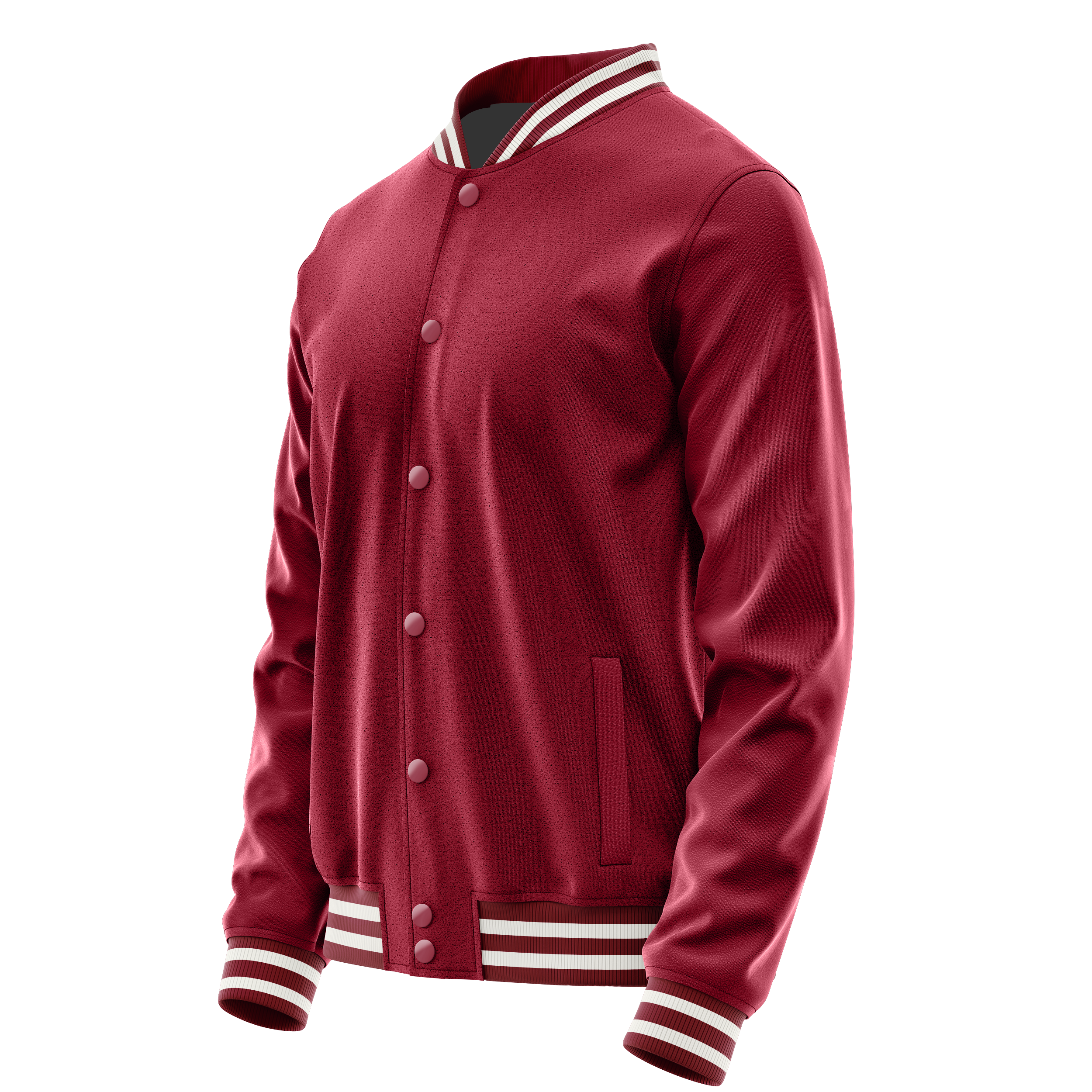 Custom Crimson Red Varsity Jacket Crimson Red Leather Sleeves JG15151518