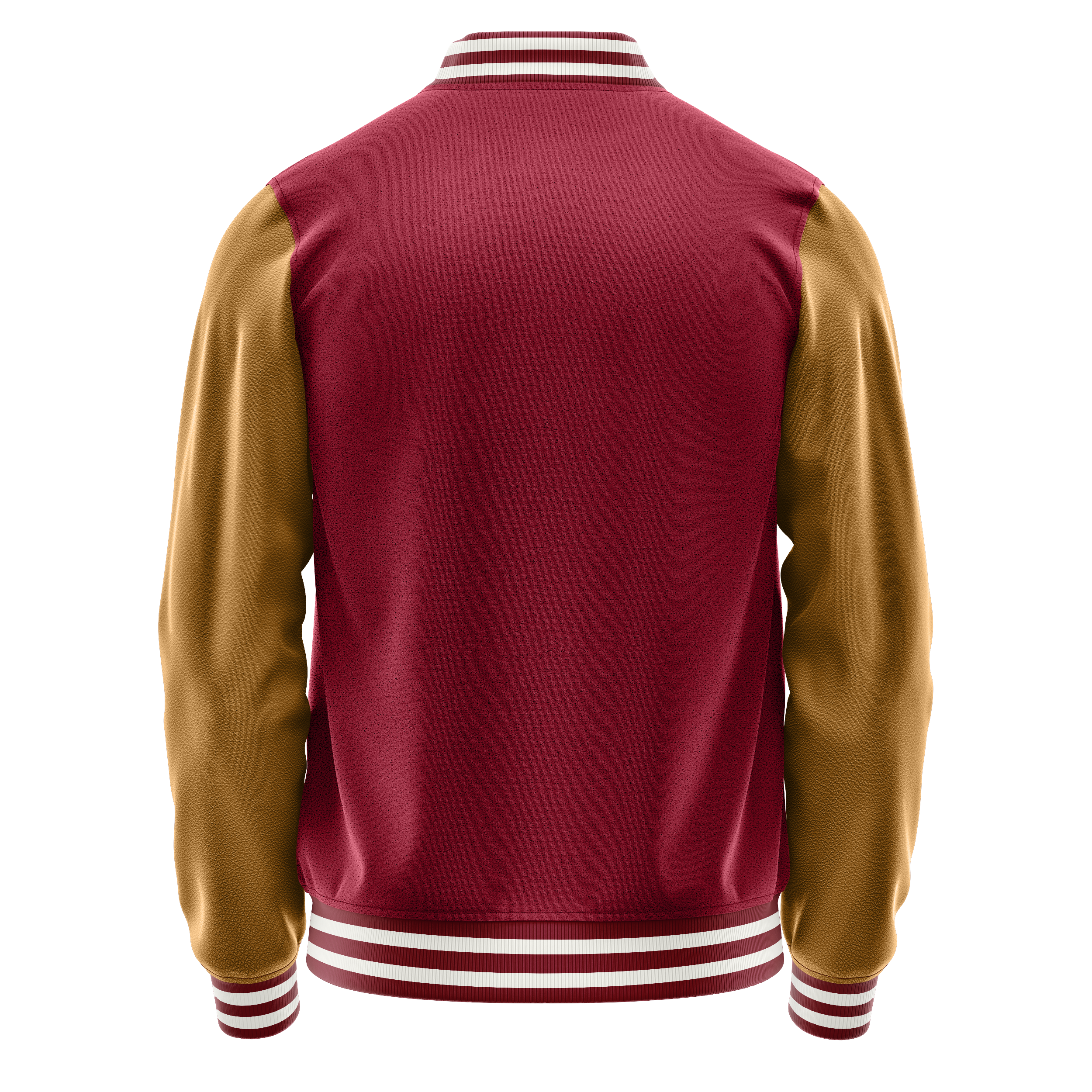 Custom Crimson Red Varsity Jacket Khaki Leather Sleeves JG15221518
