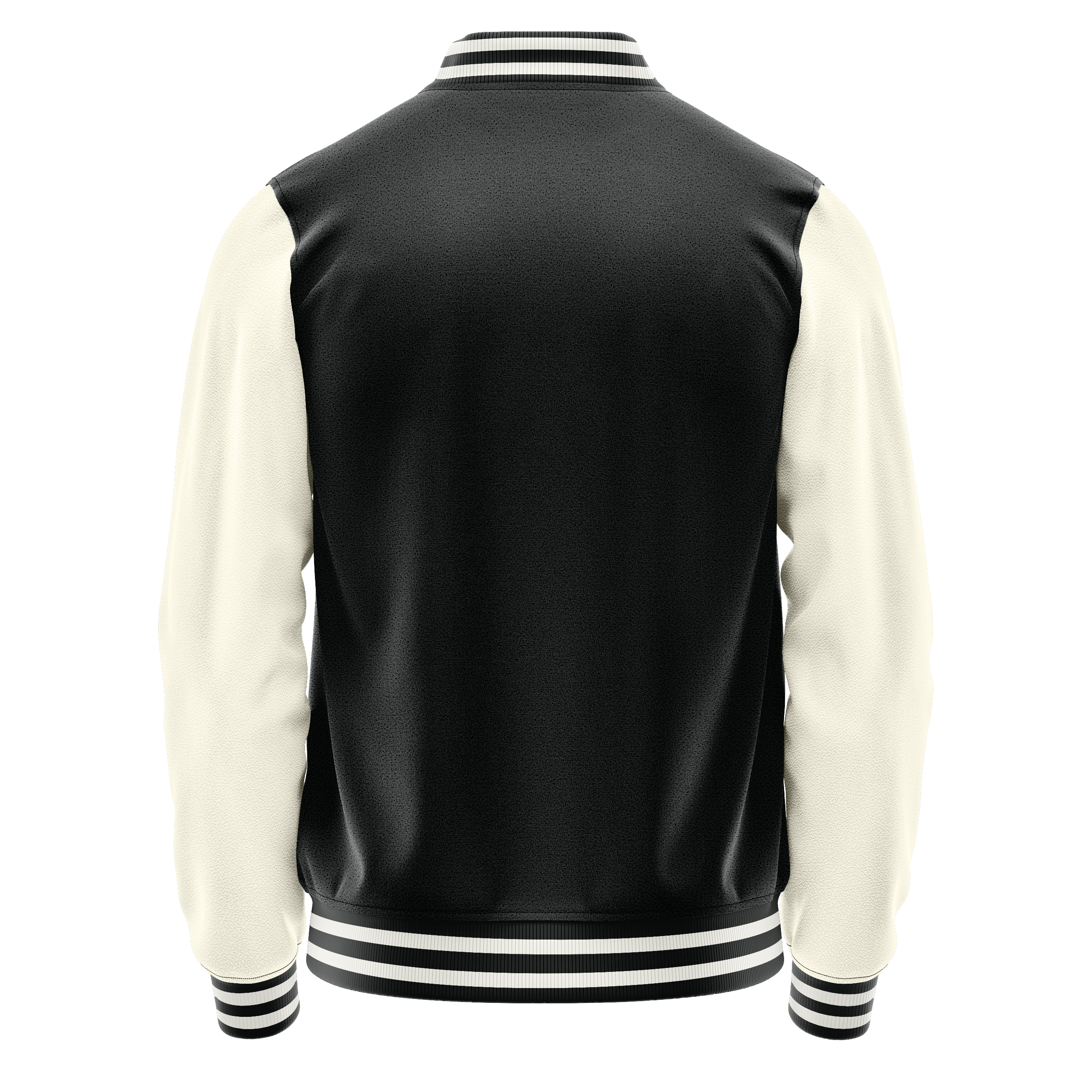 Custom Black Varsity Jacket Cream Leather Sleeves JG17031718