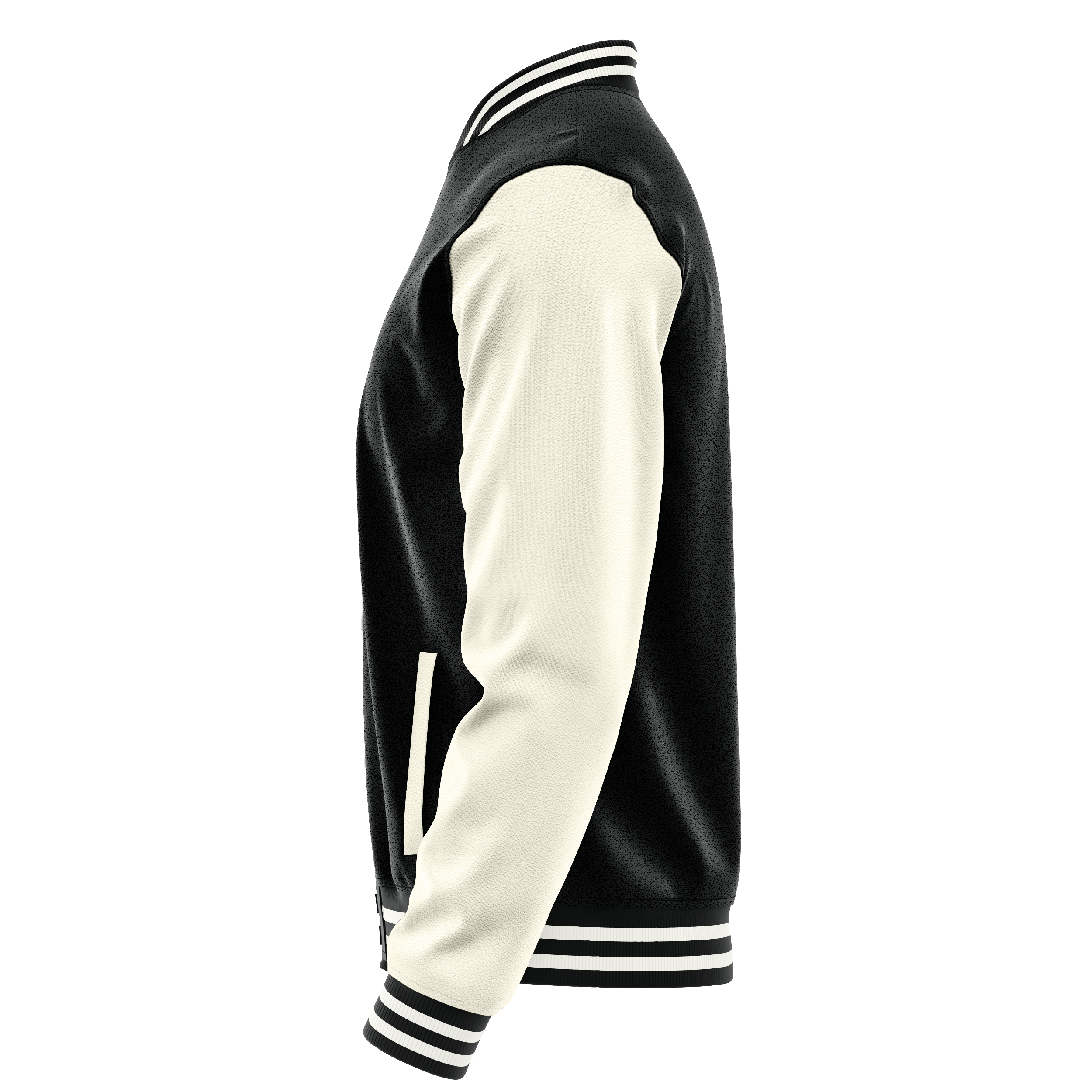 Custom Black Varsity Jacket Cream Leather Sleeves JG17031718