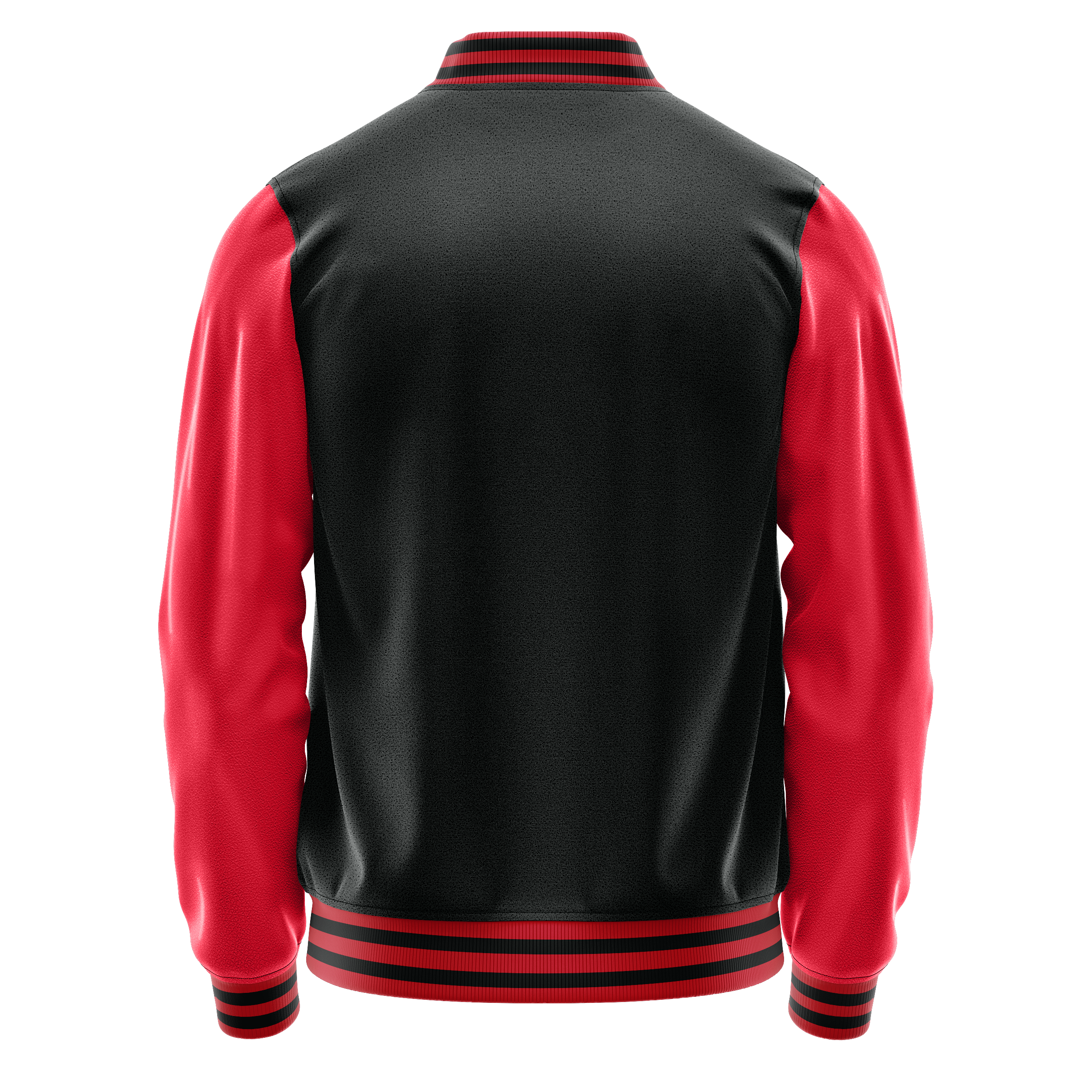 Custom Black Varsity Jacket Red Leather Sleeves JG17141417