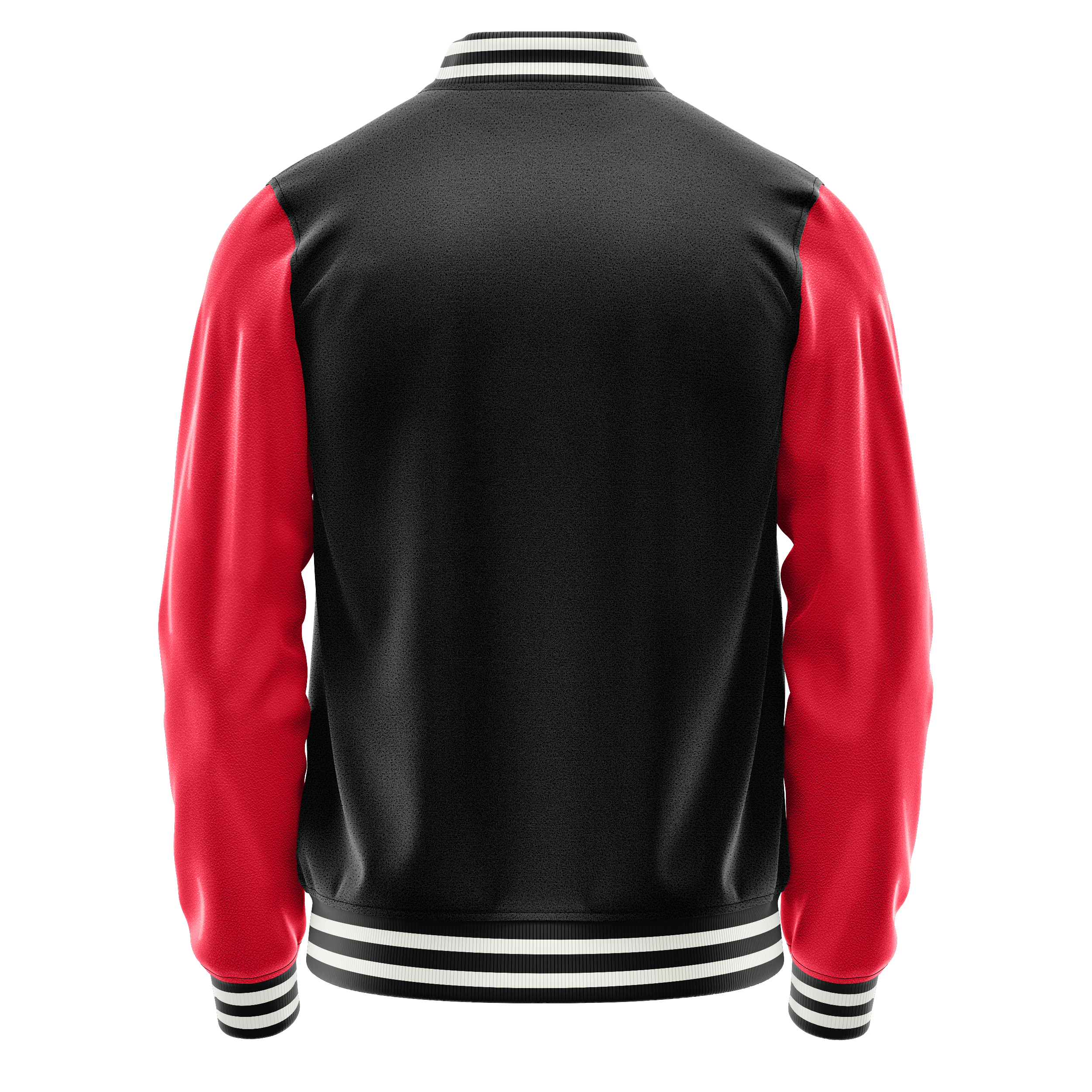 Custom Black Varsity Jacket Red Leather Sleeves JG17141718