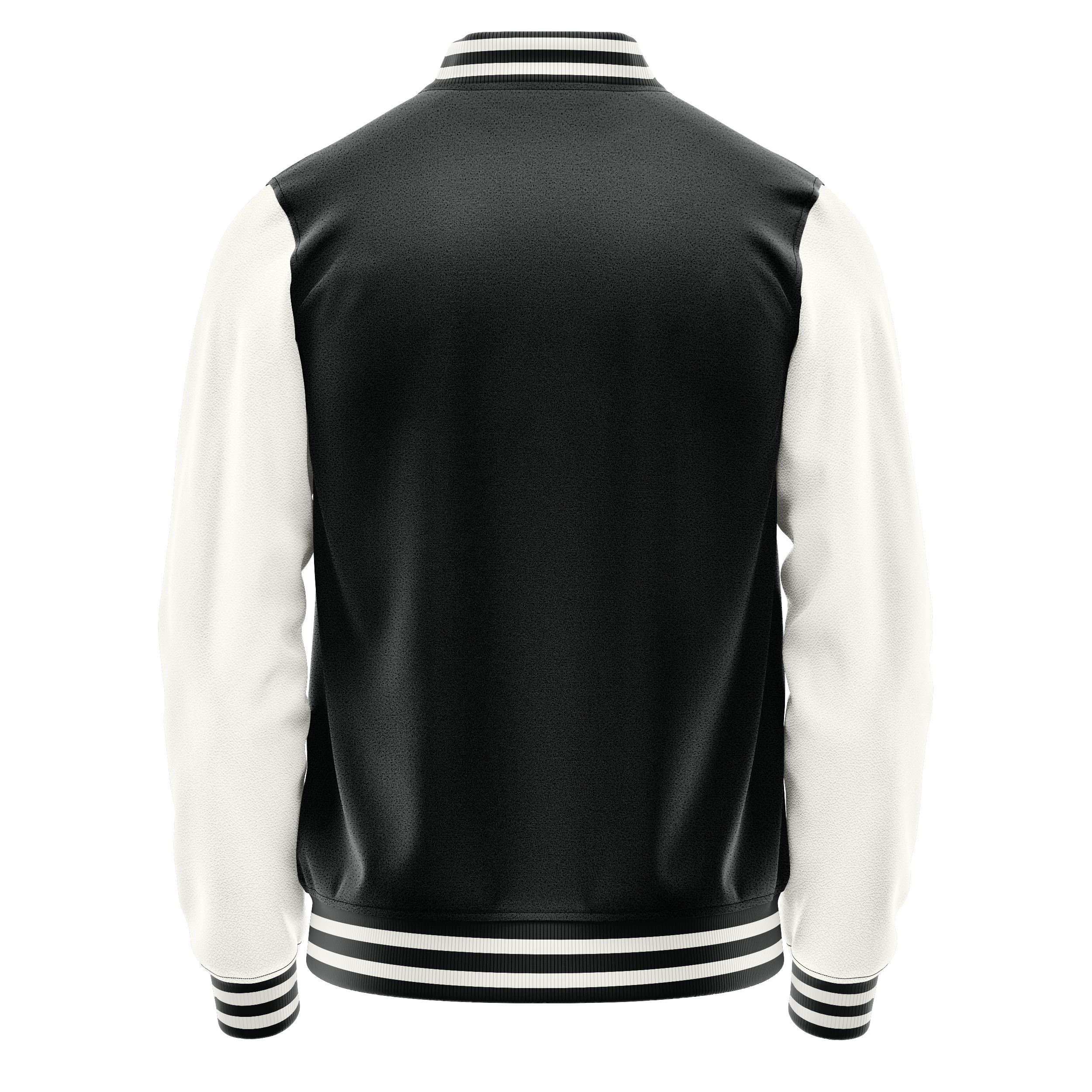Custom Black Varsity Jacket White Leather Sleeves JG17181718