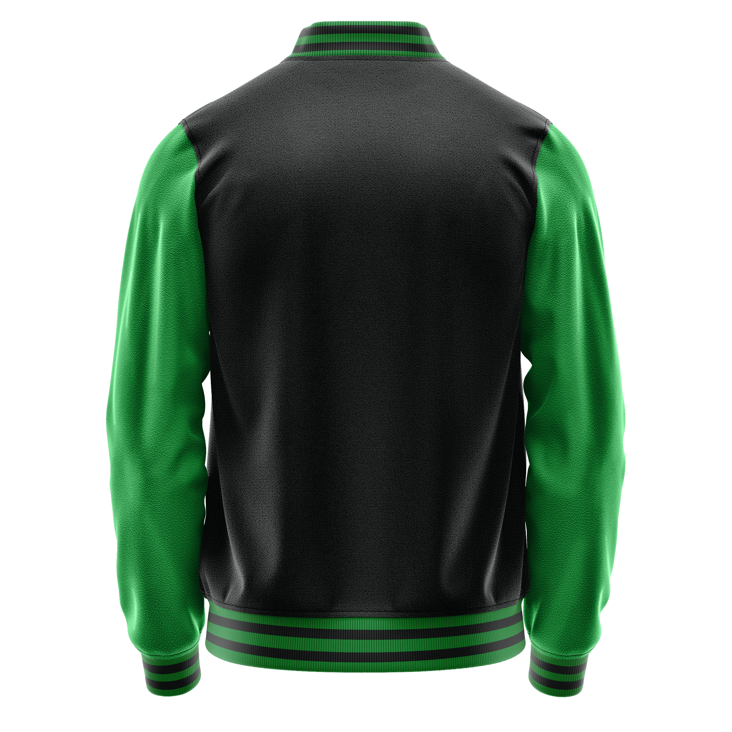 Custom Black Varsity Jacket Emerald Green Leather Sleeves JG17242417
