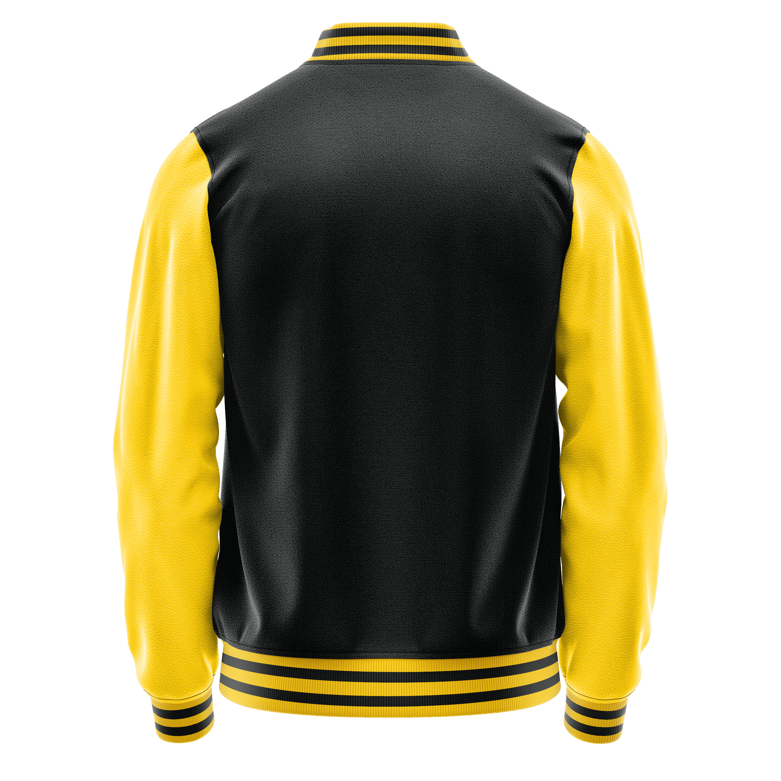 Custom Black Varsity Jacket Gold Leather Sleeves JG17303017
