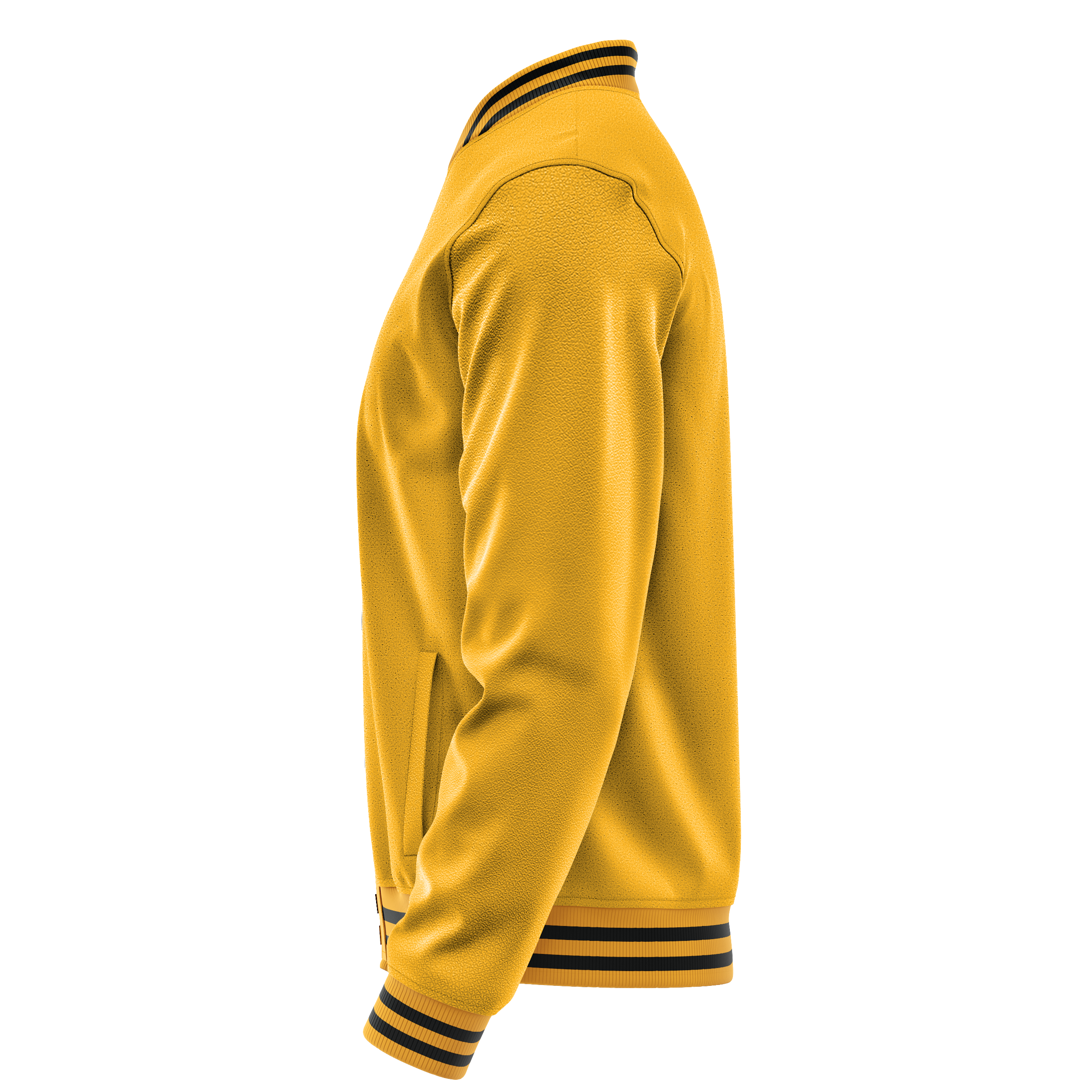 Custom Yellow Varsity Jacket Yellow Leather Sleeves JG19191917