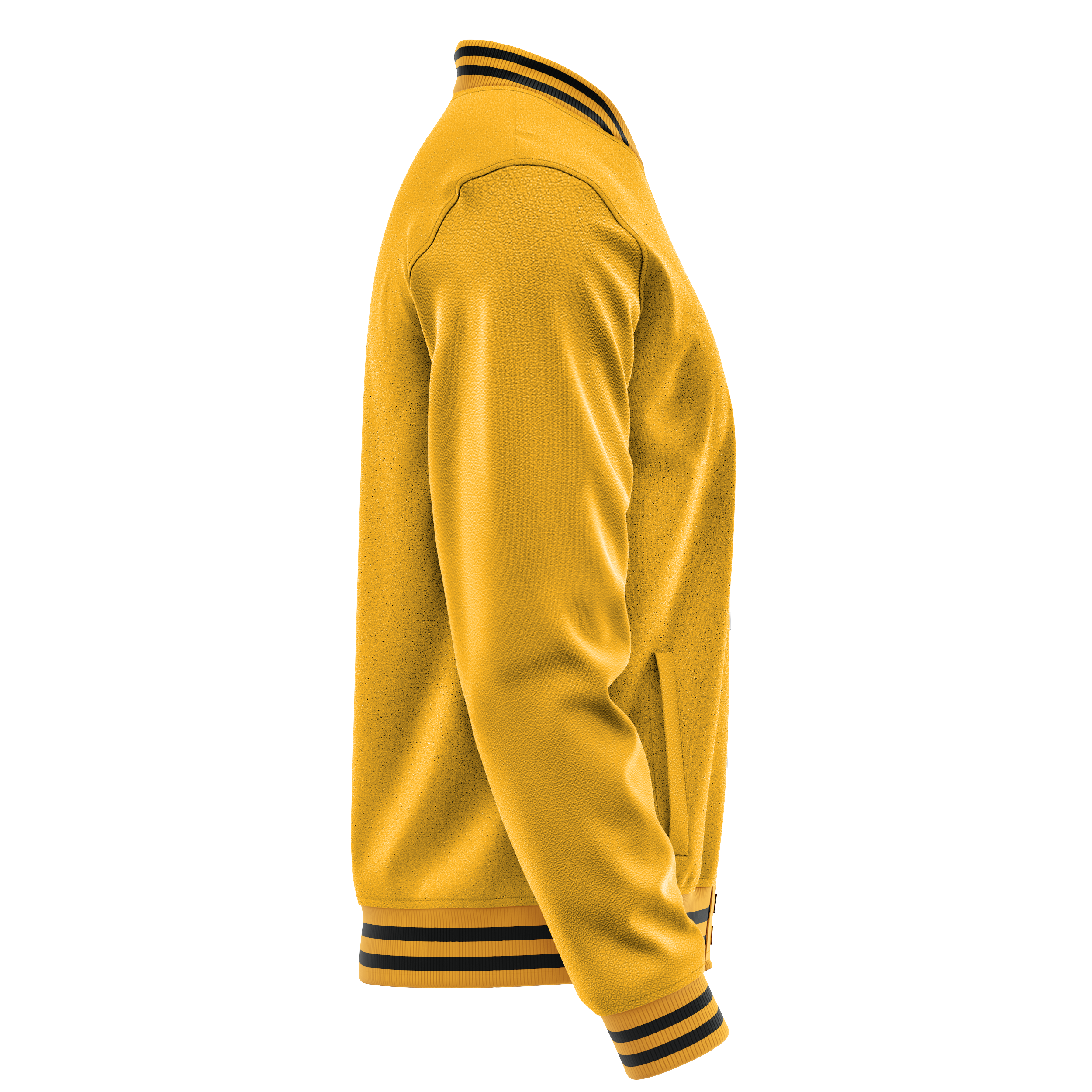 Custom Yellow Varsity Jacket Yellow Leather Sleeves JG19191917