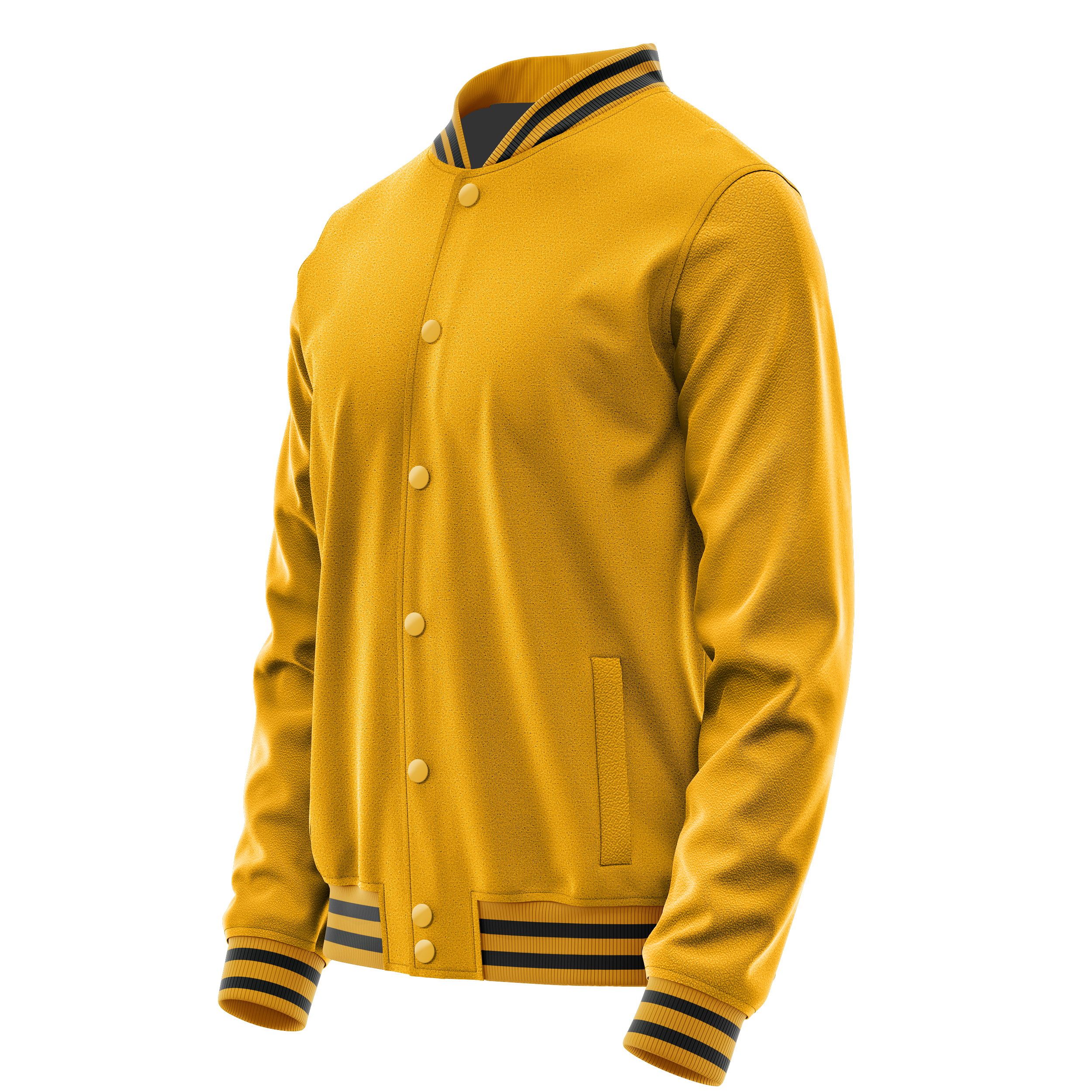 Custom Yellow Varsity Jacket Yellow Leather Sleeves JG19191917