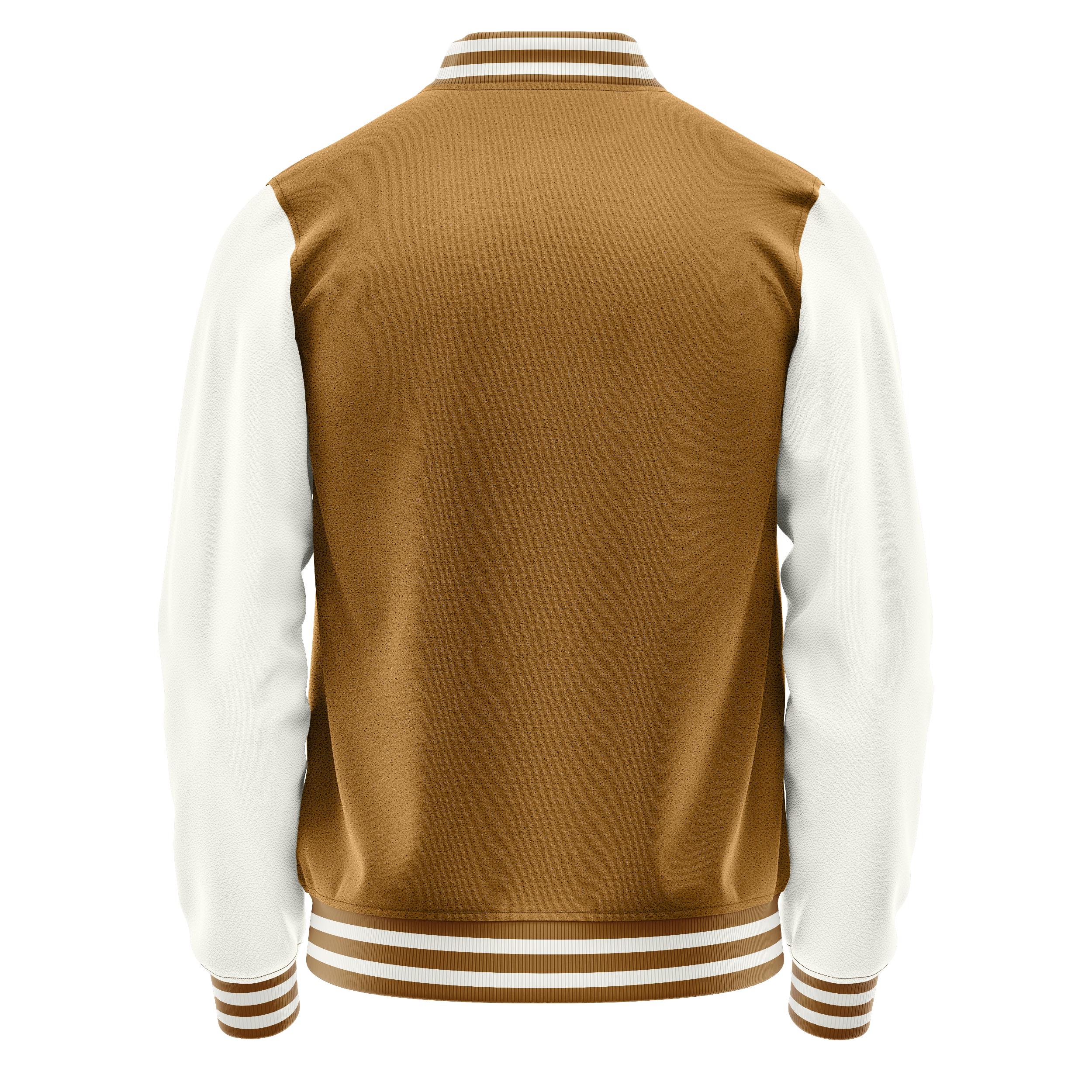 Custom Khaki Varsity Jacket White Leather Sleeves JG22182218