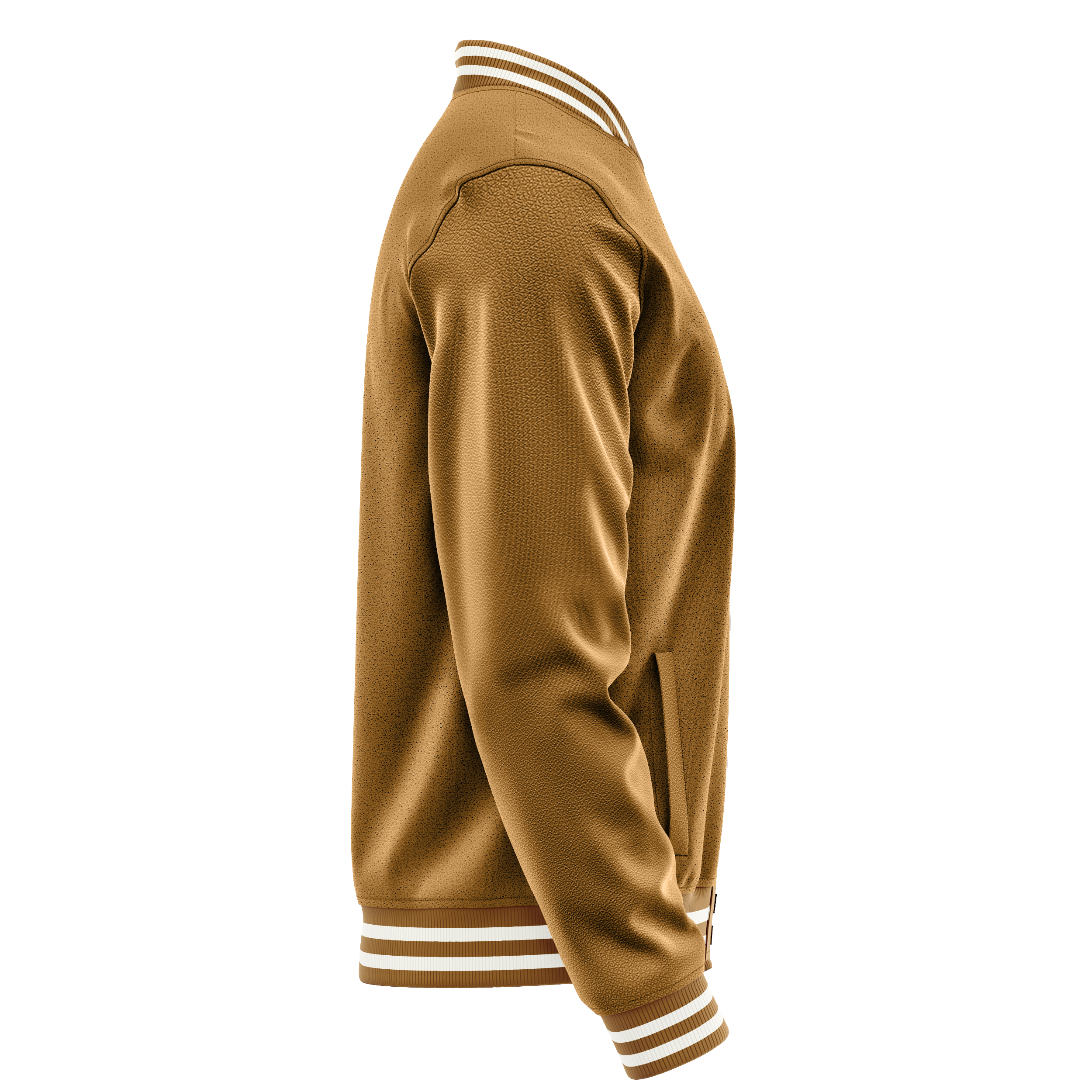 Custom Khaki Varsity Jacket Khaki Leather Sleeves JG22222218