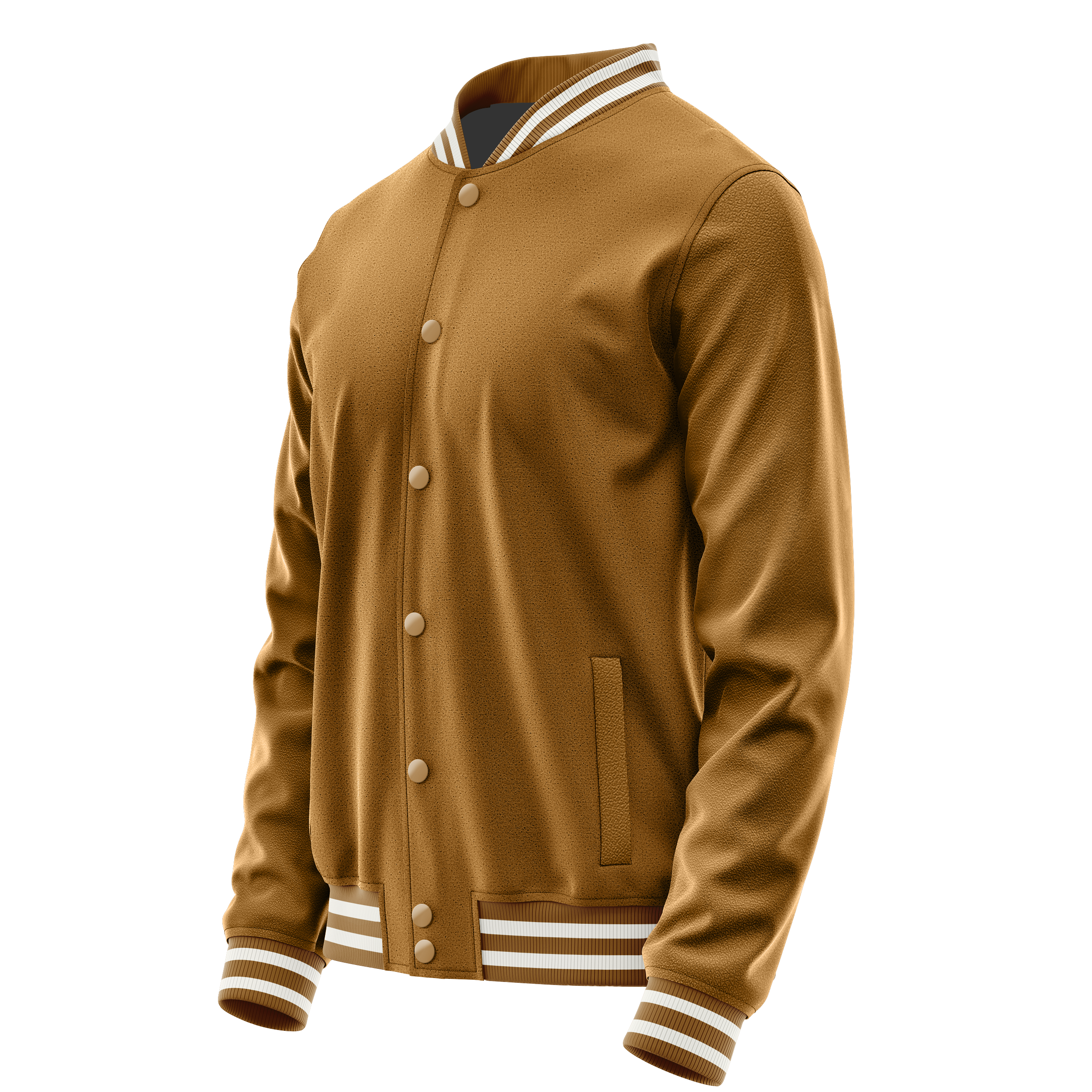 Custom Khaki Varsity Jacket Khaki Leather Sleeves JG22222218