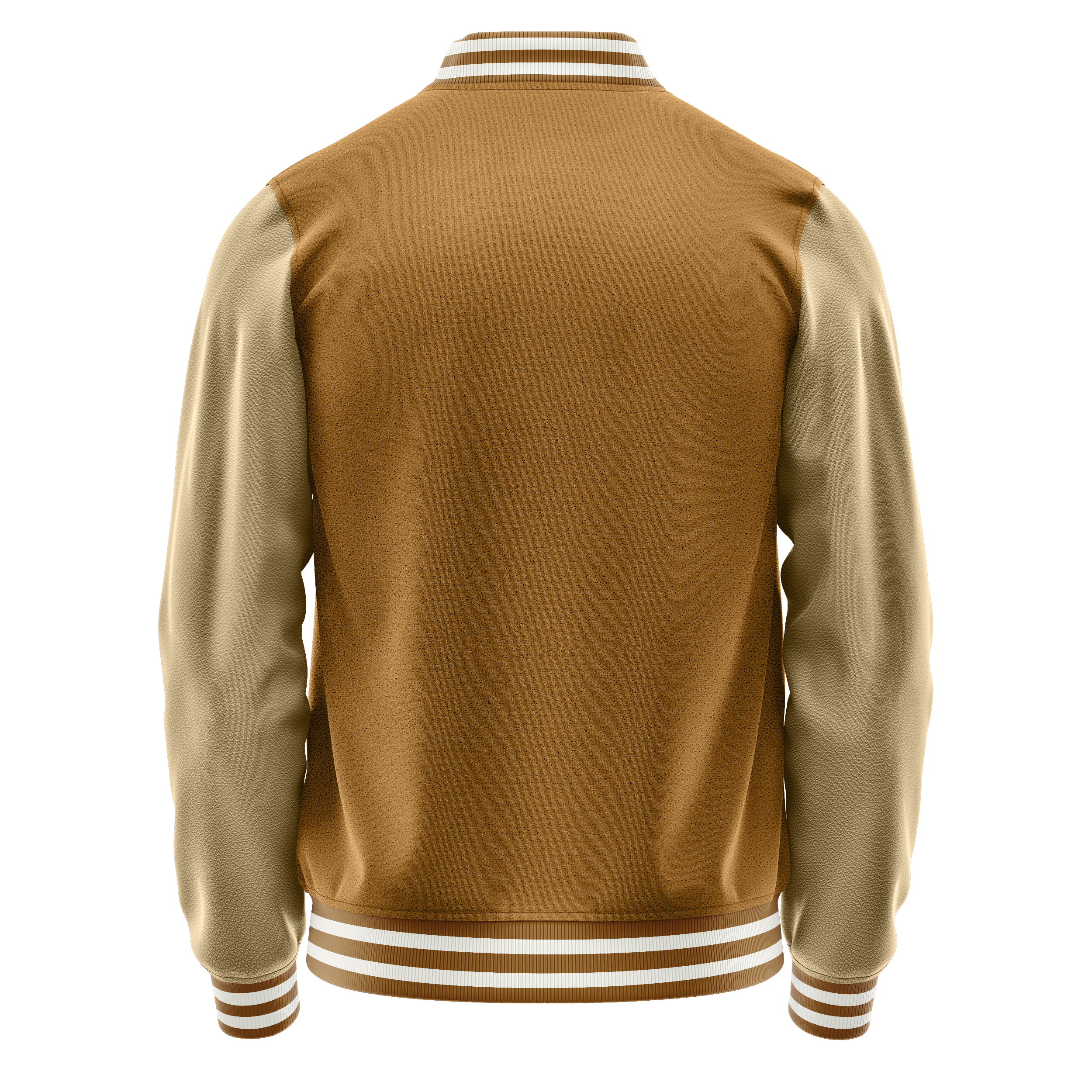 Custom Khaki Varsity Jacket Light Khaki Leather Sleeves JG22252218