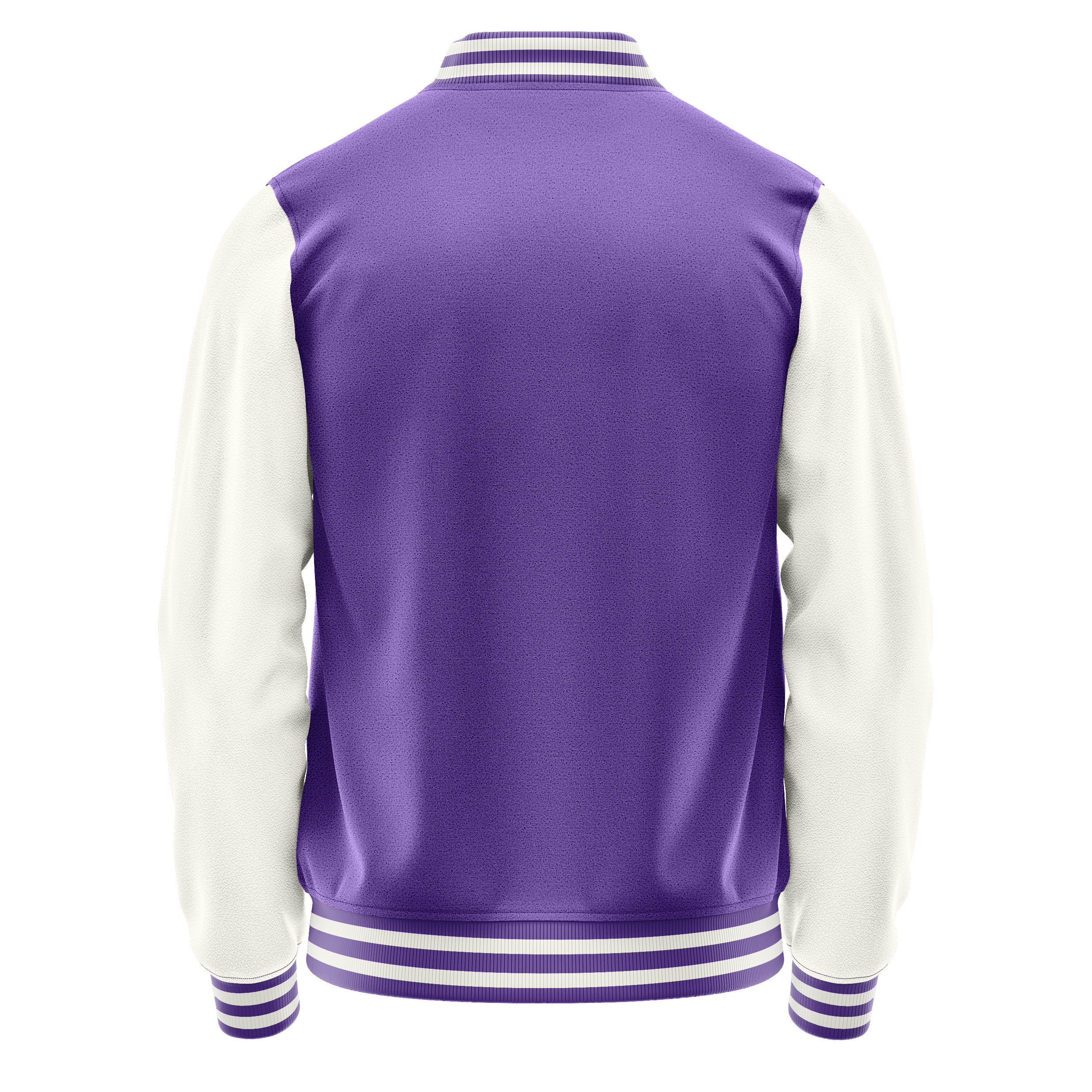 Custom Light Purple Varsity Jacket White Leather Sleeves JG23182318