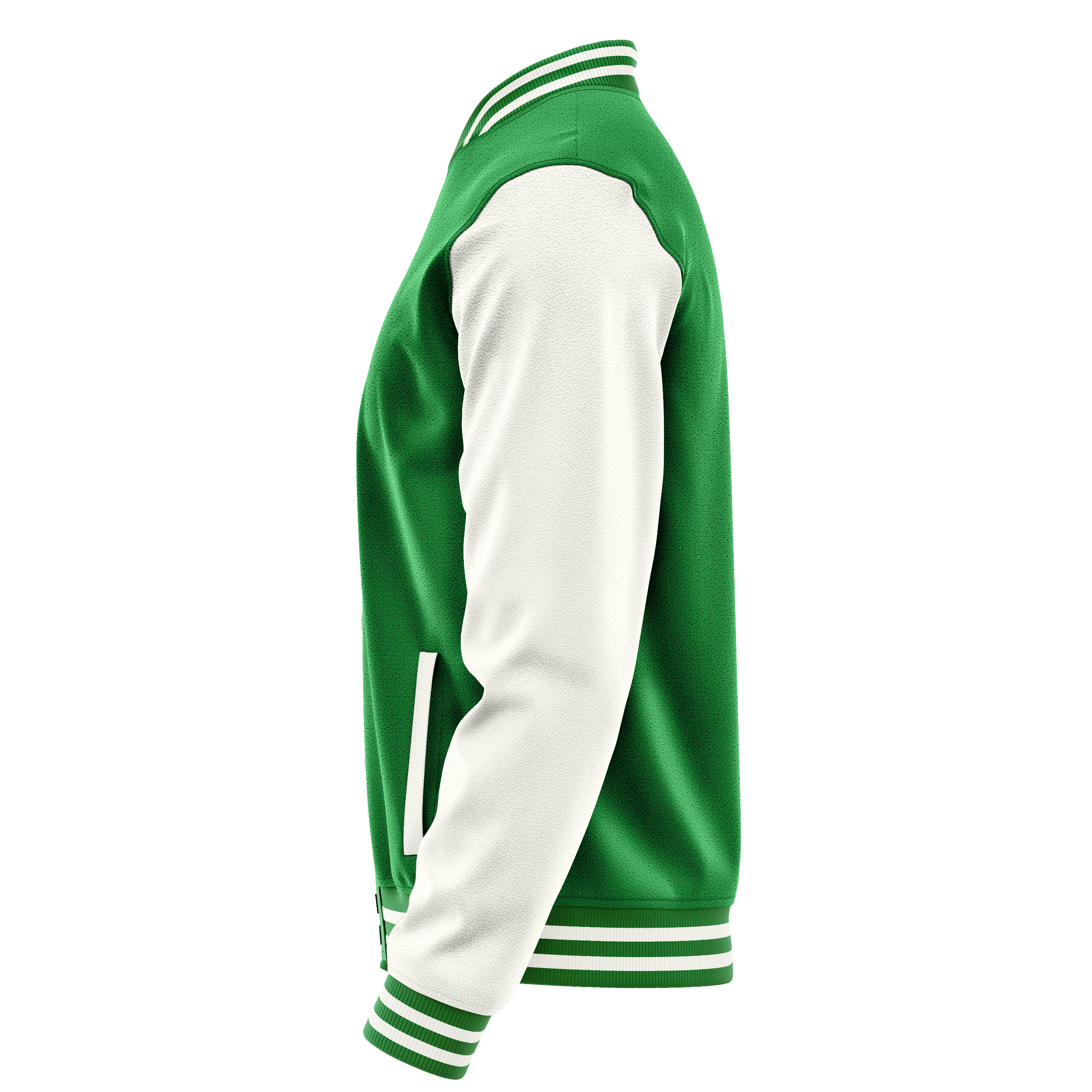 Custom Emerald Green Varsity Jacket White Leather Sleeves JG24182418