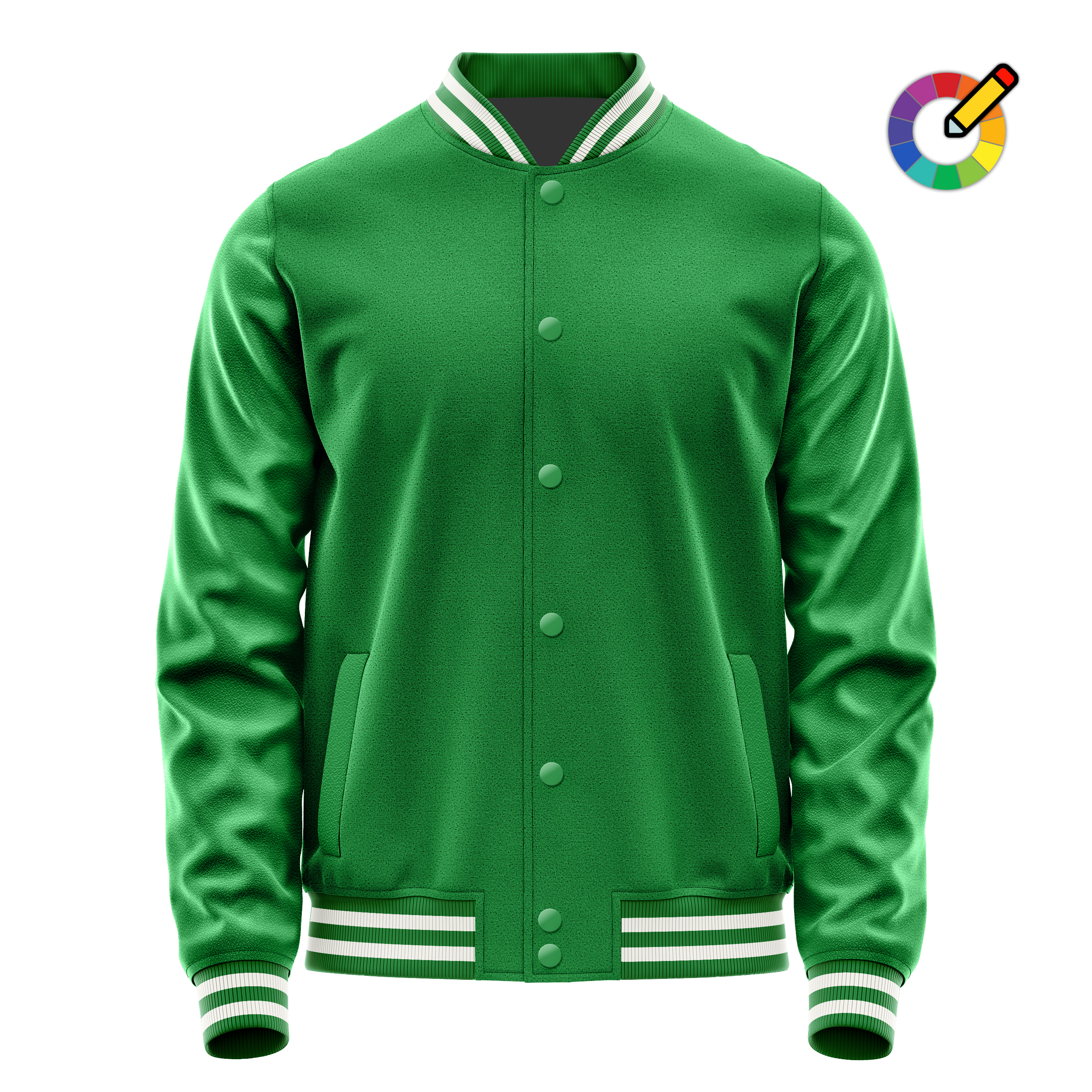 Custom Emerald Green Varsity Jacket Emerald Green Leather Sleeves JG24242418