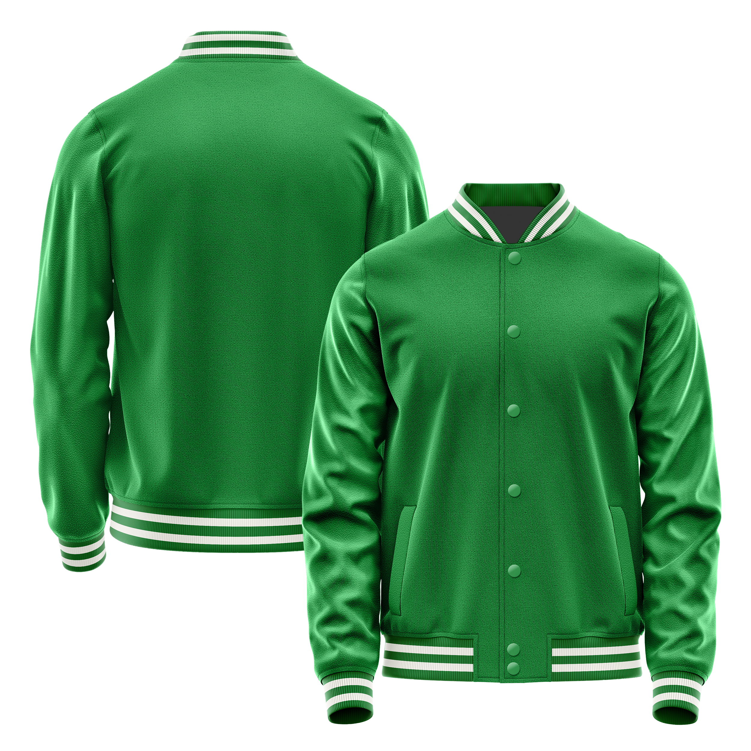 Custom Emerald Green Varsity Jacket Emerald Green Leather Sleeves JG24242418