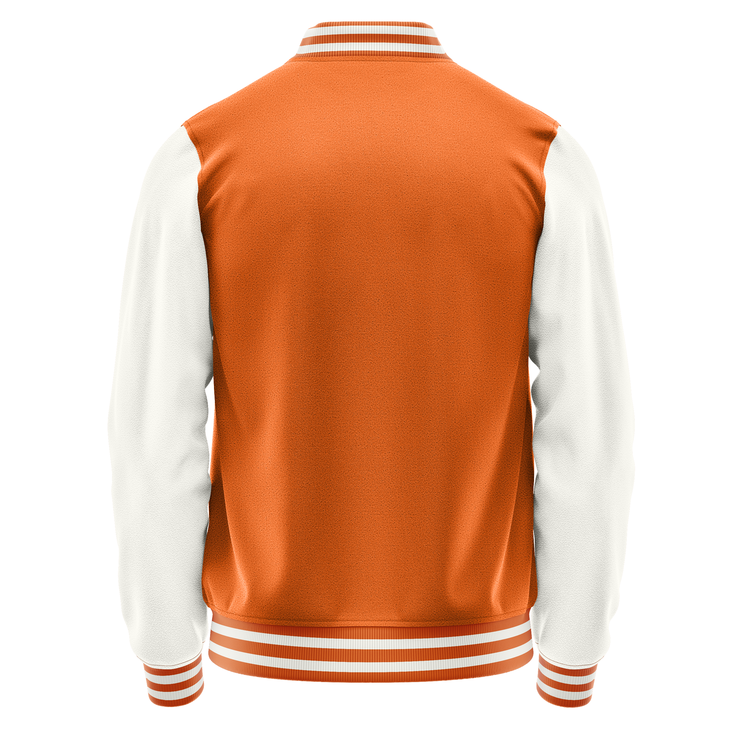 Custom Orange Varsity Jacket White Leather Sleeves JG28182818