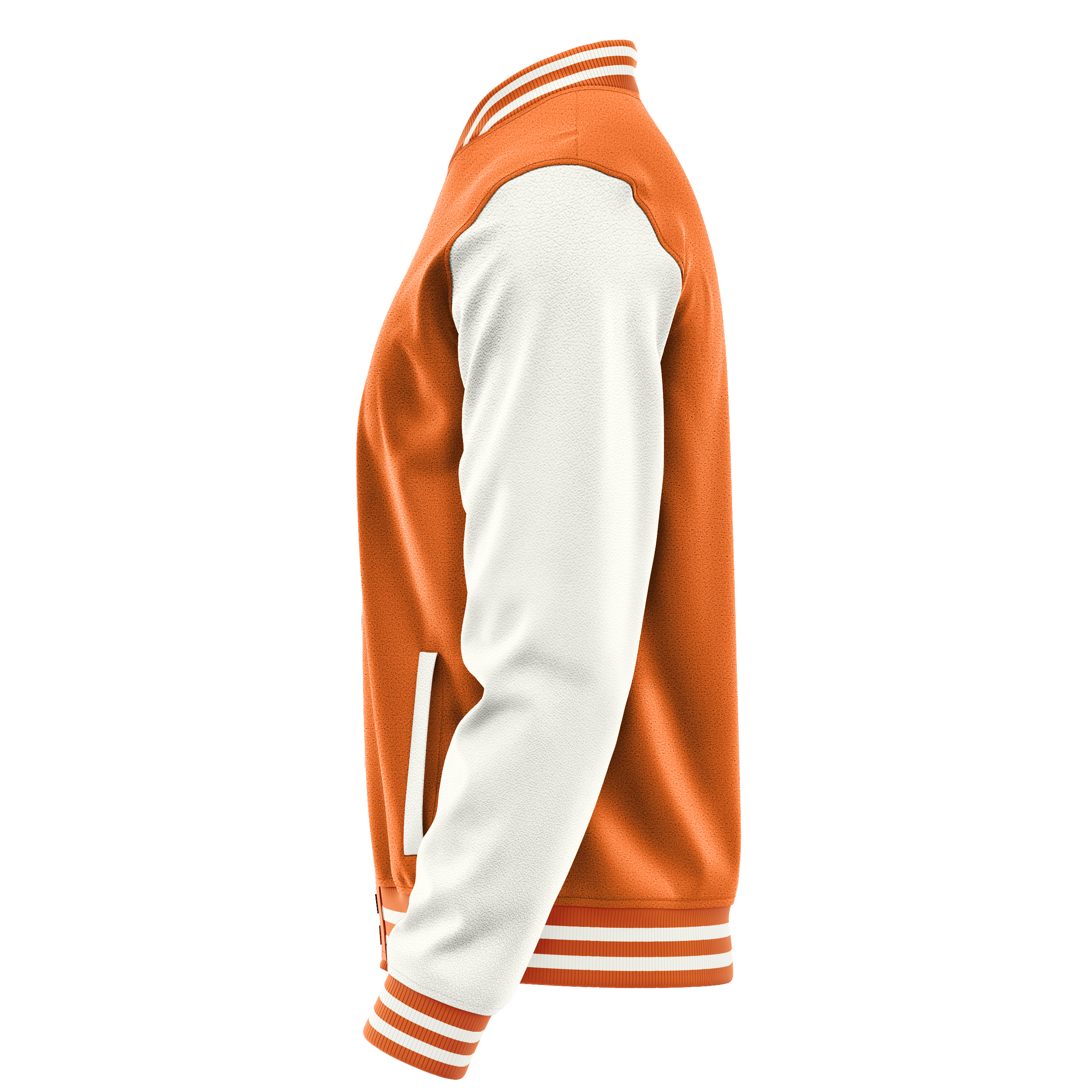 Custom Orange Varsity Jacket White Leather Sleeves JG28182818