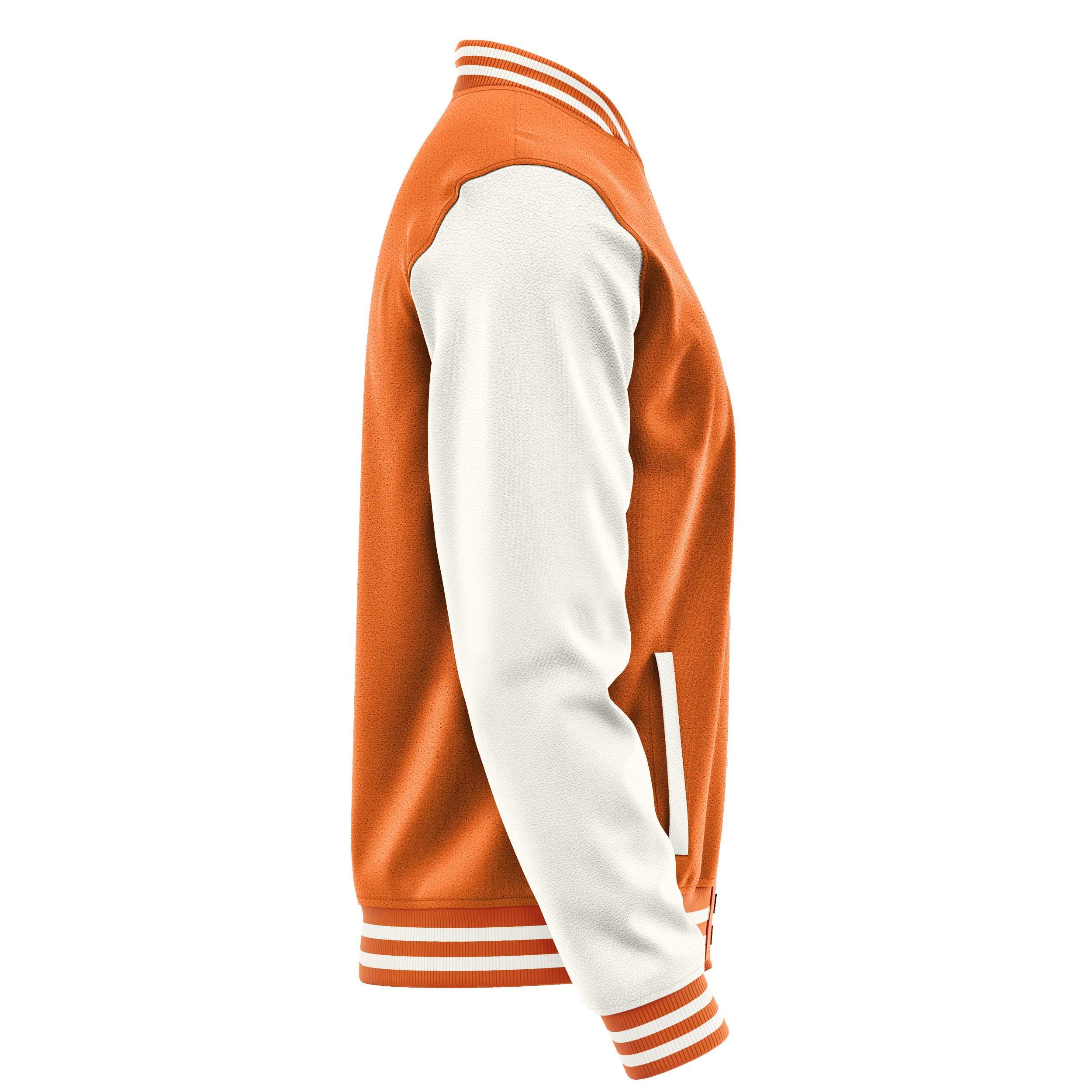 Custom Orange Varsity Jacket White Leather Sleeves JG28182818