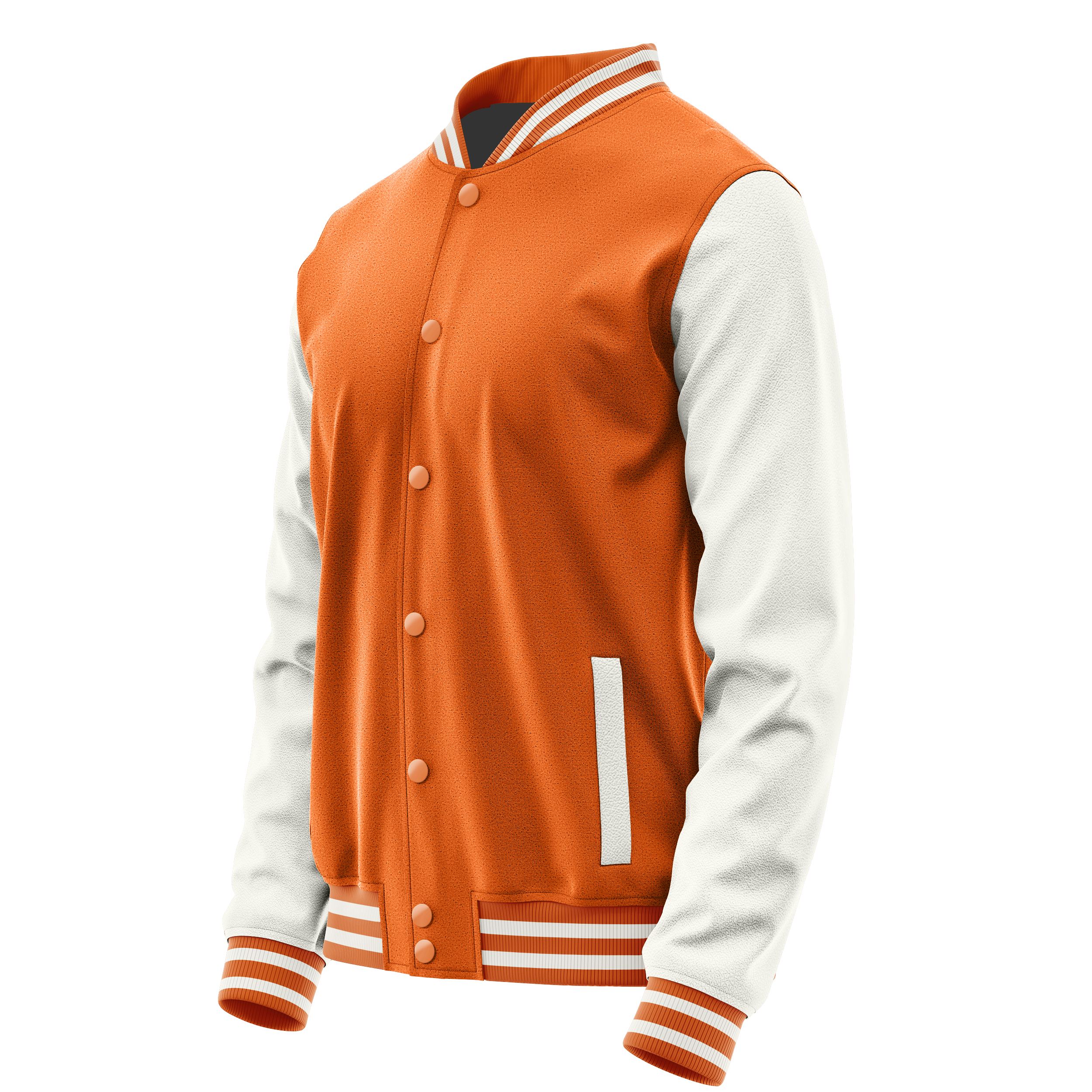 Custom Orange Varsity Jacket White Leather Sleeves JG28182818