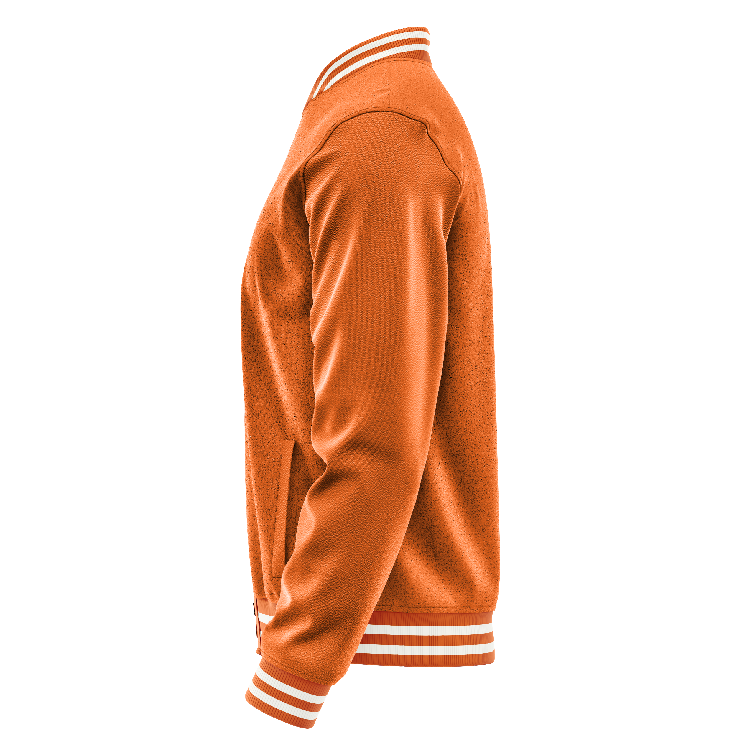 Custom Orange Varsity Jacket Orange Leather Sleeves JG28282818