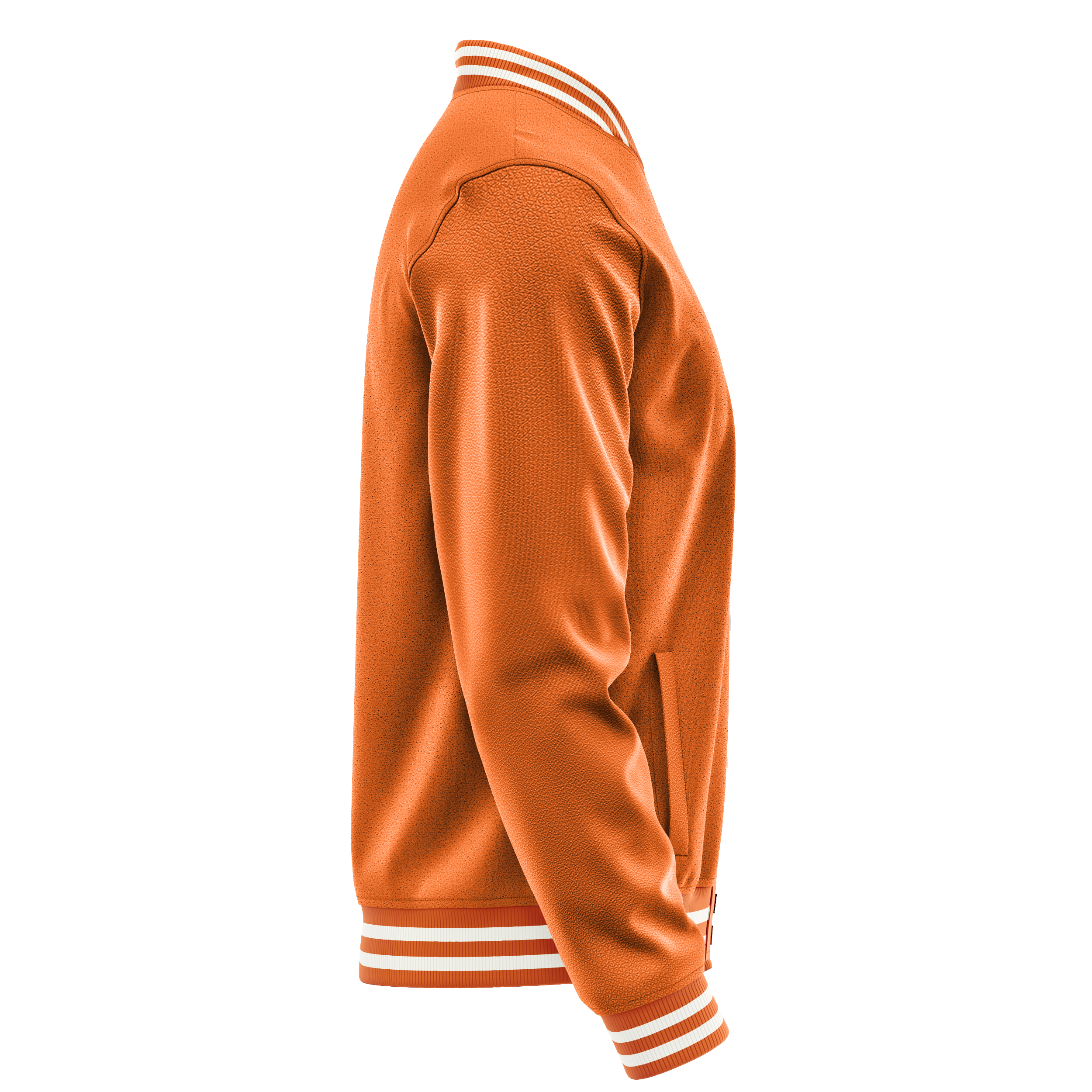 Custom Orange Varsity Jacket Orange Leather Sleeves JG28282818