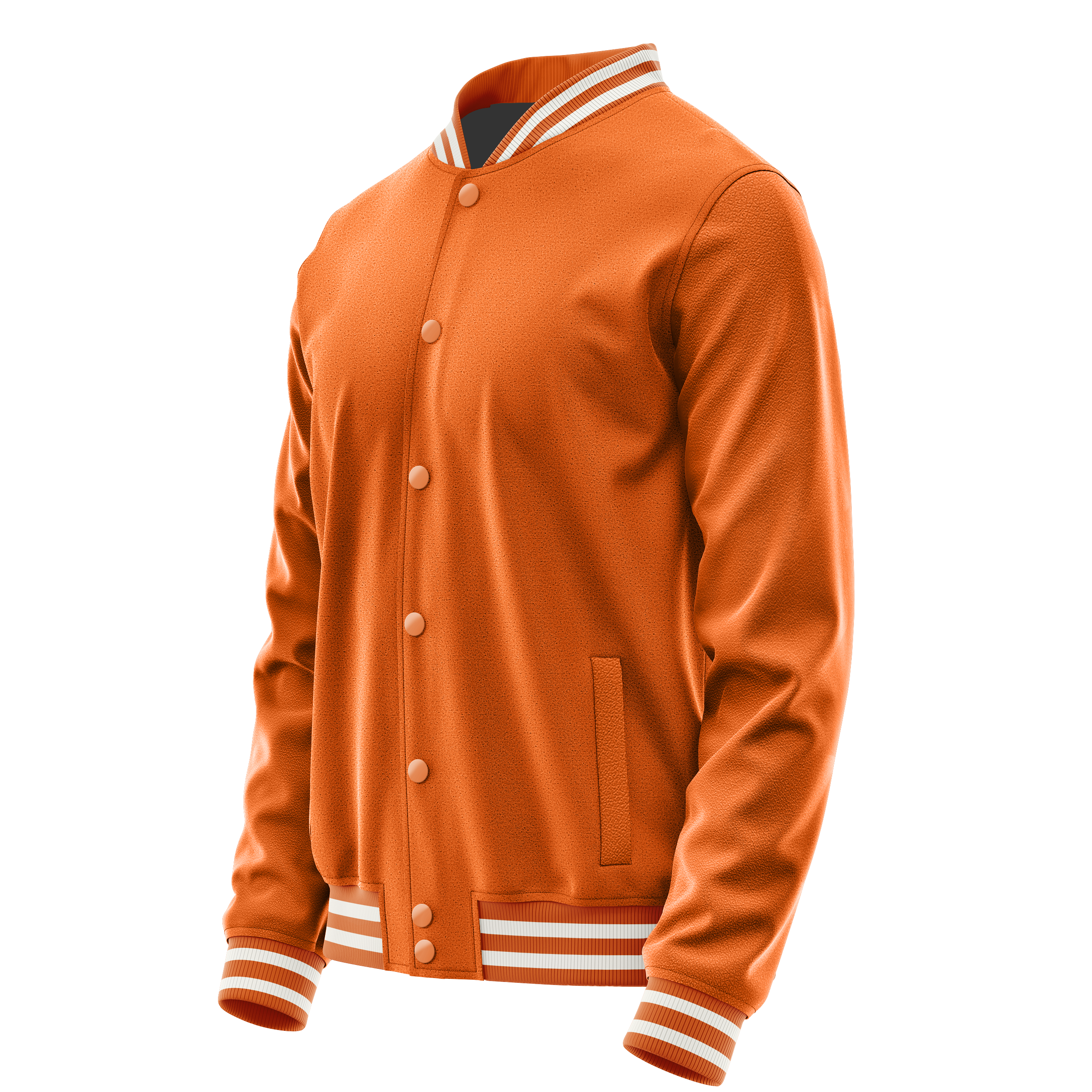 Custom Orange Varsity Jacket Orange Leather Sleeves JG28282818