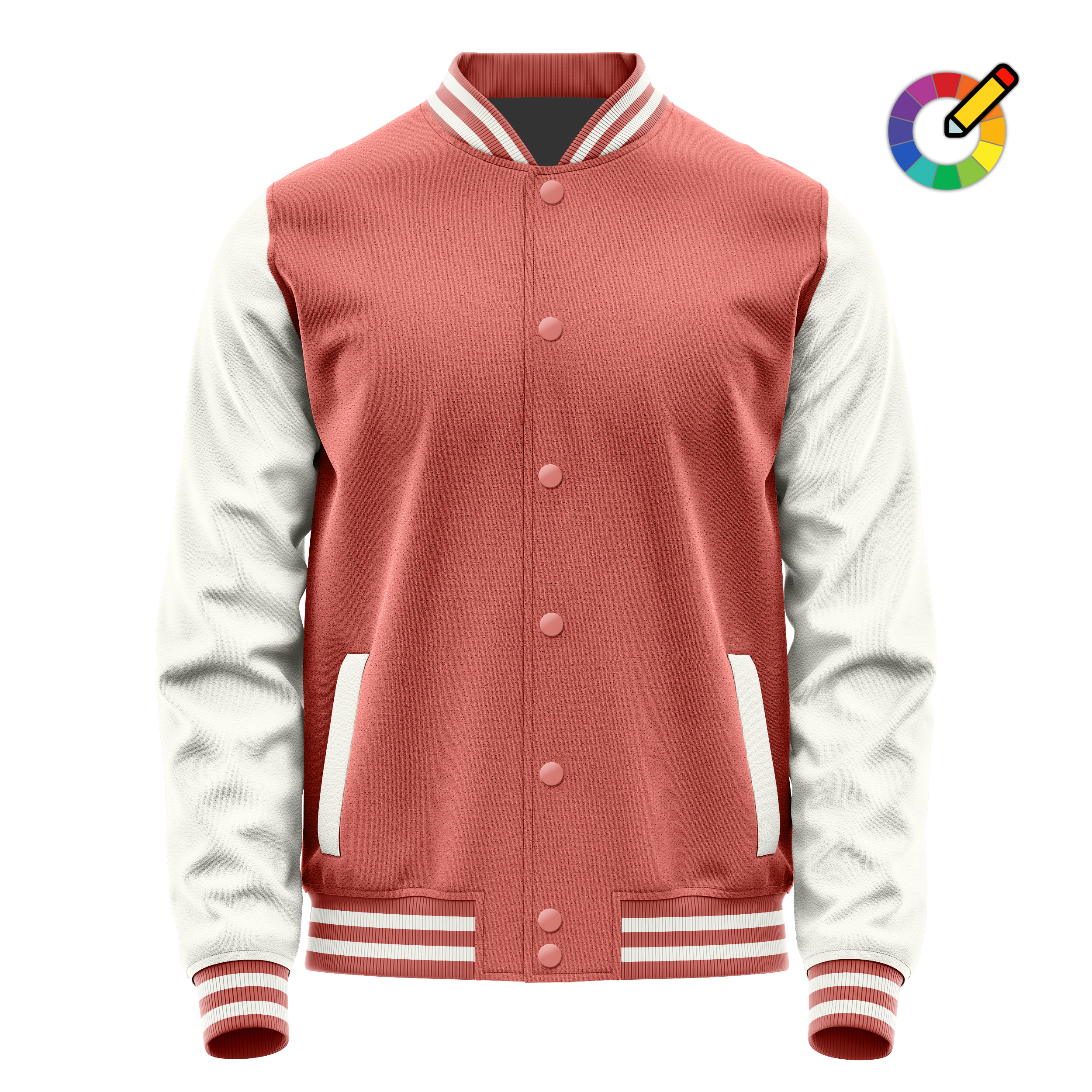 Custom Copper Rose Varsity Jacket White Leather Sleeves JG29182918