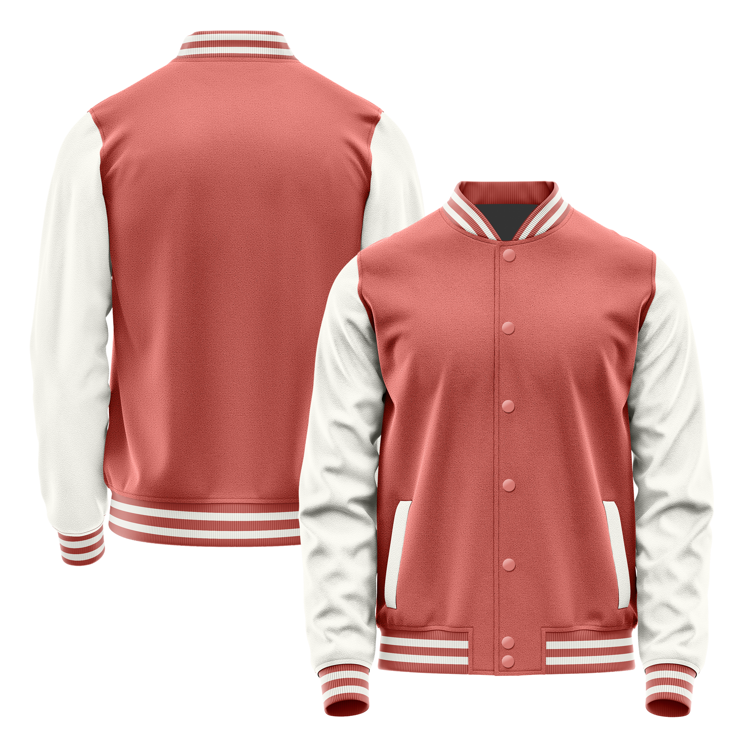 Custom Copper Rose Varsity Jacket White Leather Sleeves JG29182918