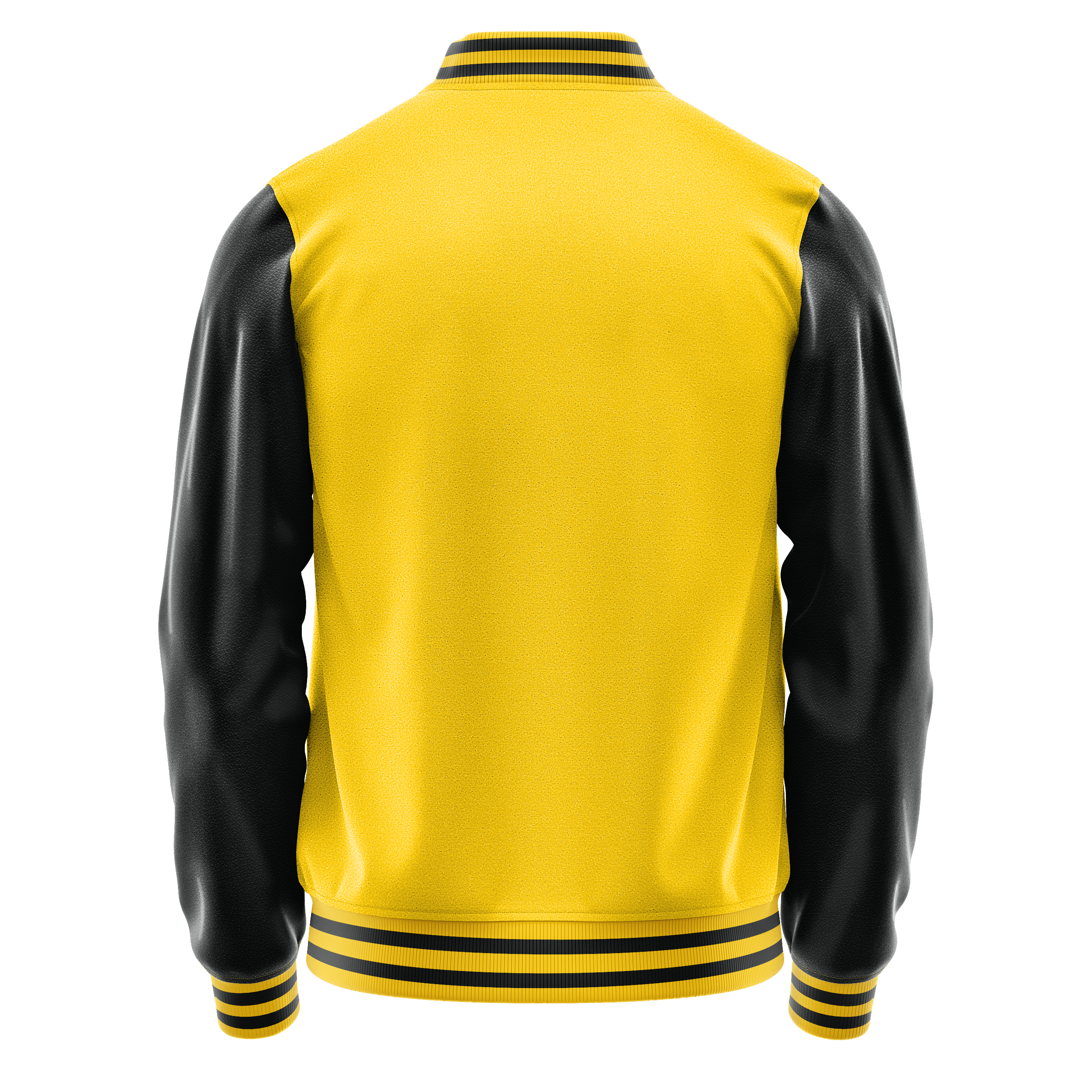 Custom Gold Varsity Jacket Black Leather Sleeves JG30173017