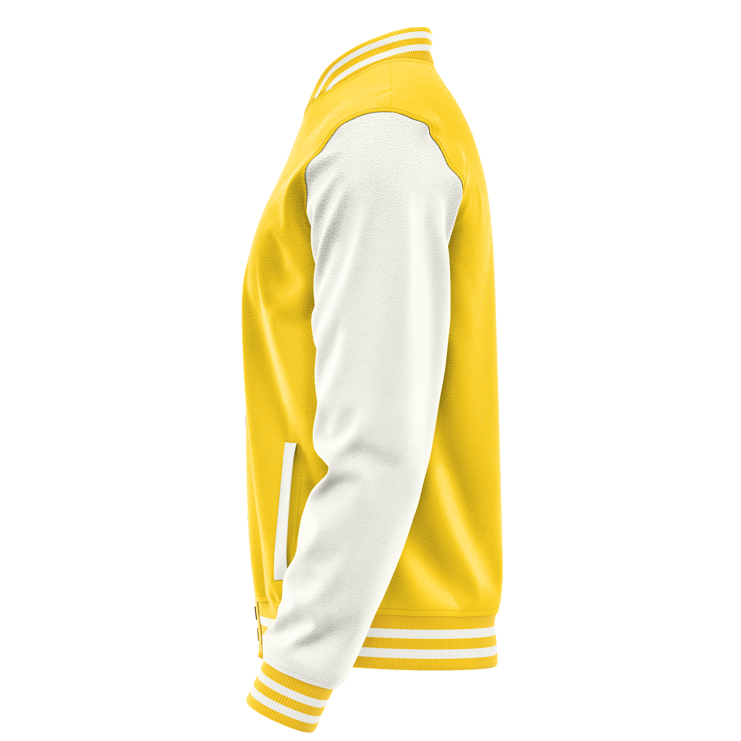 Custom Gold Varsity Jacket White Leather Sleeves JG30183018