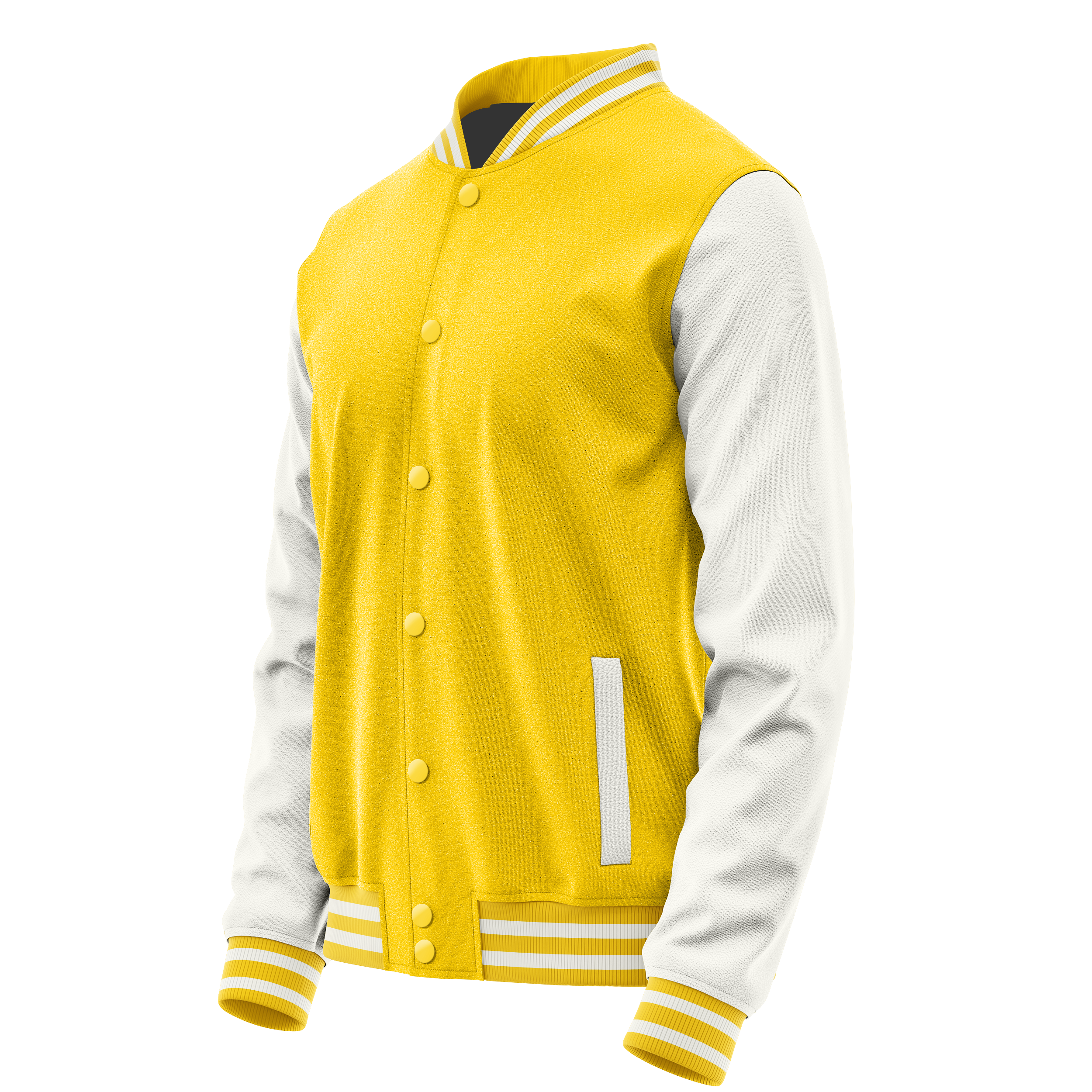 Custom Gold Varsity Jacket White Leather Sleeves JG30183018