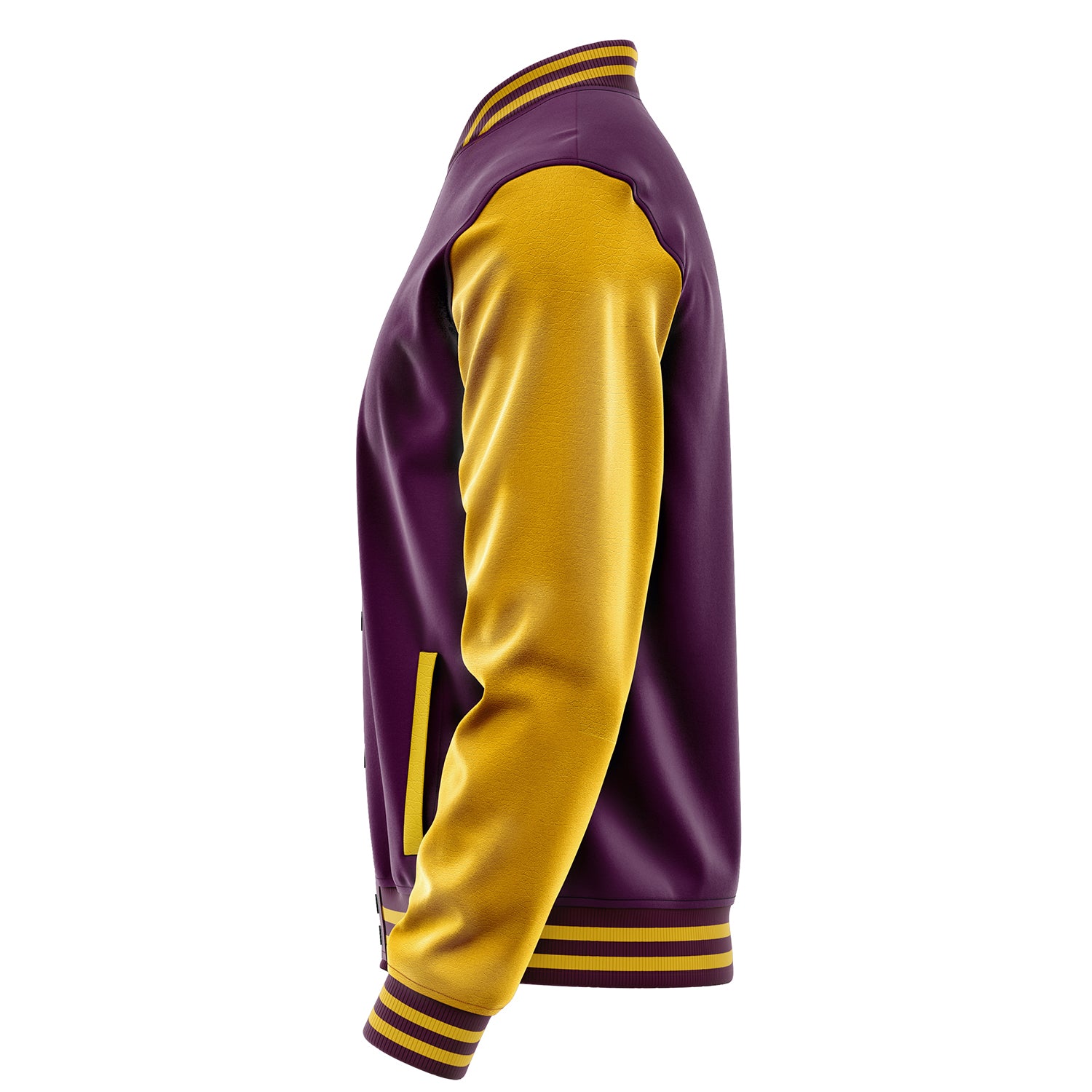 Custom Purple Varsity Jacket Patches Egg Yellow Leather Sleeves - Boy emoji